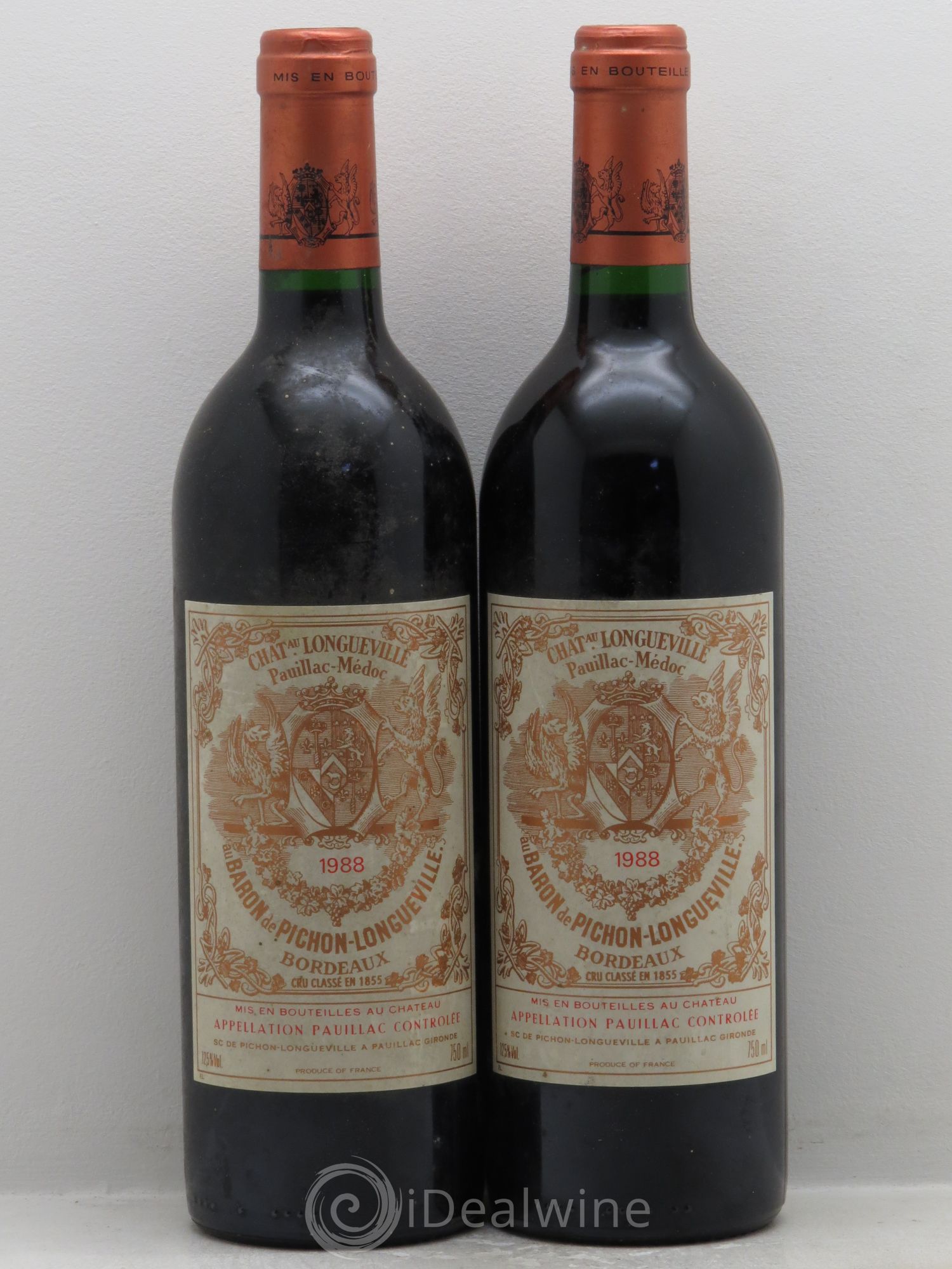 Pichon Longueville Baron 2ème Grand Cru Classé 1988 - Lot de 2 bouteilles - 0