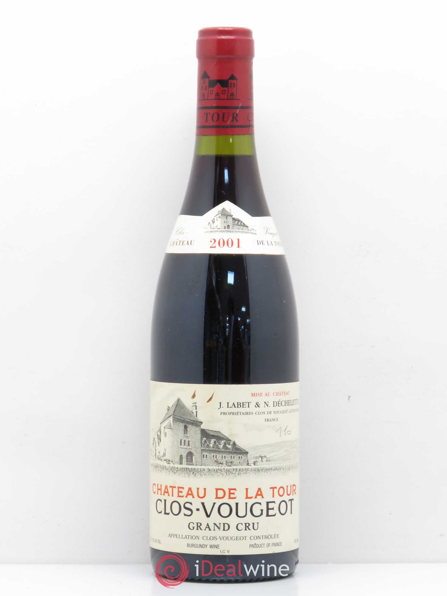 Clos de Vougeot Grand Cru Château de La Tour 2001 - Lot de 1 bouteille - 0