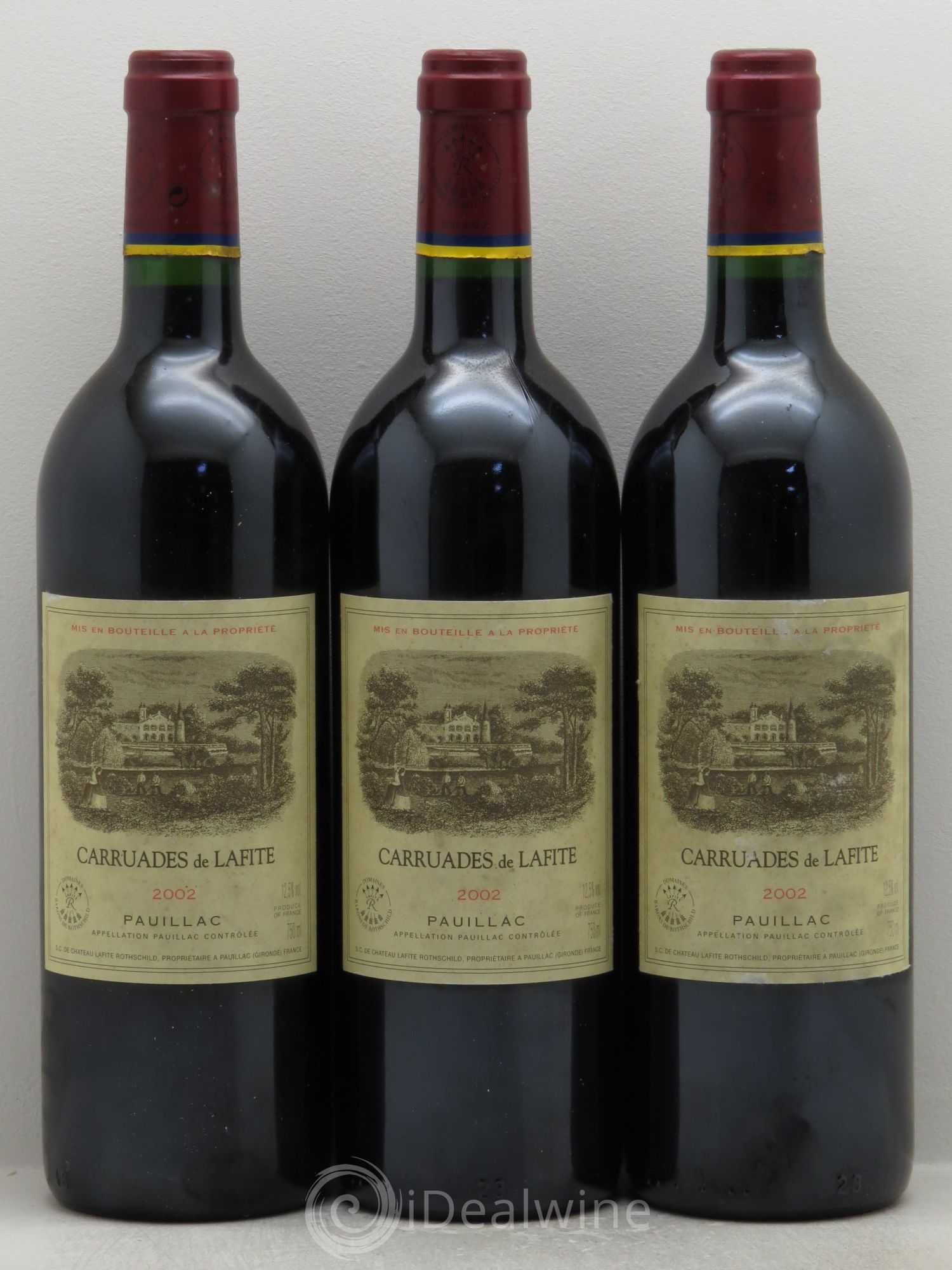 Carruades de Lafite Rothschild Second Vin 2002 - Lot de 3 bouteilles - 0