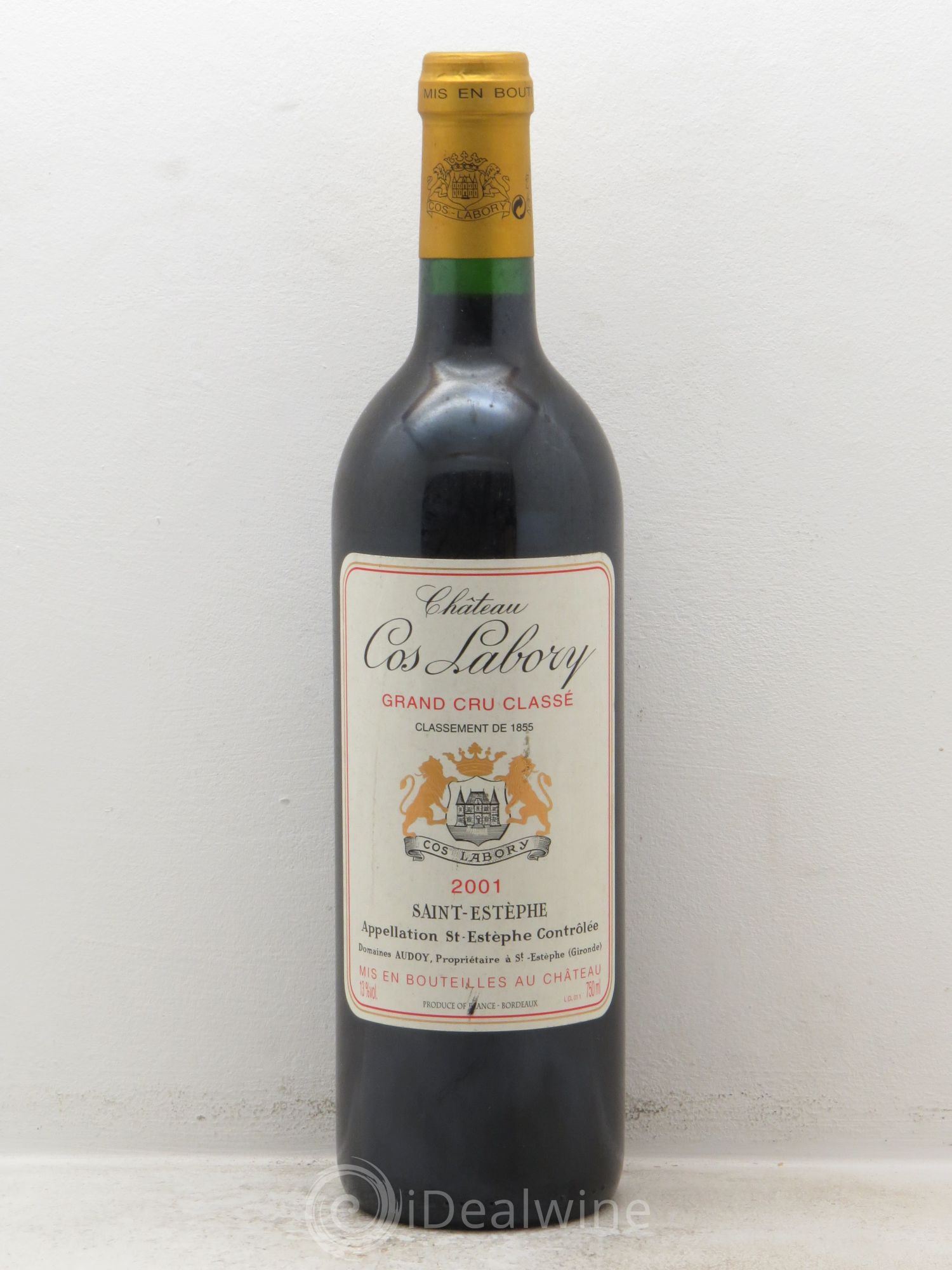 Château Cos Labory 5ème Grand Cru Classé 2001 - Lot de 1 bouteille - 0