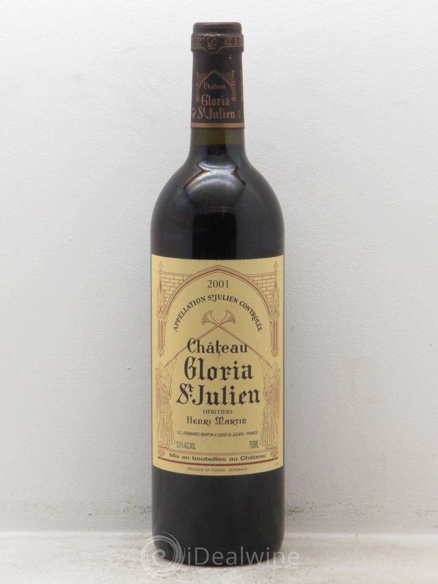 Château Gloria 2001 - Lot de 1 bouteille - 0