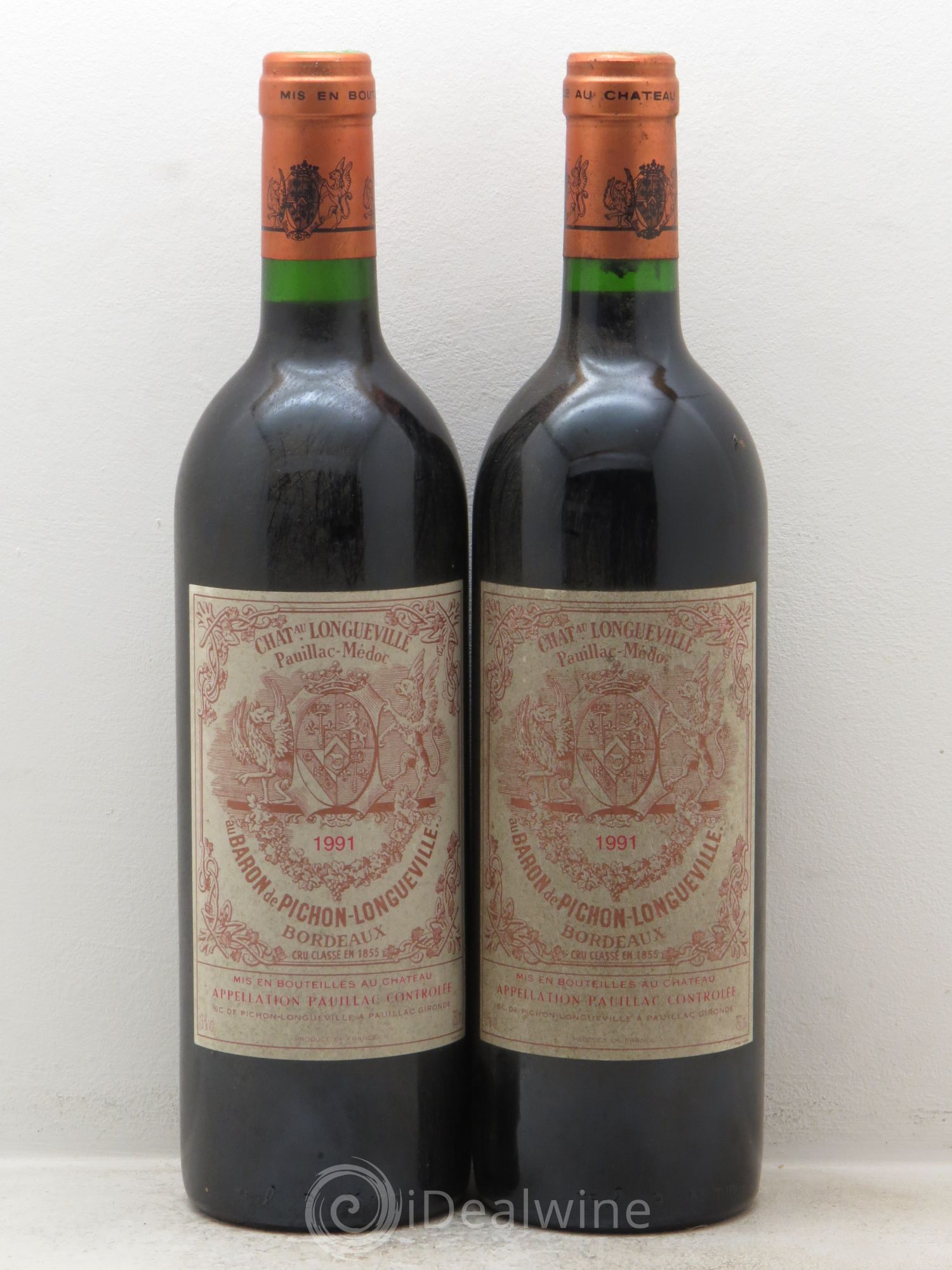 Pichon Longueville Baron 2ème Grand Cru Classé 1991 - Lot de 2 bouteilles - 0