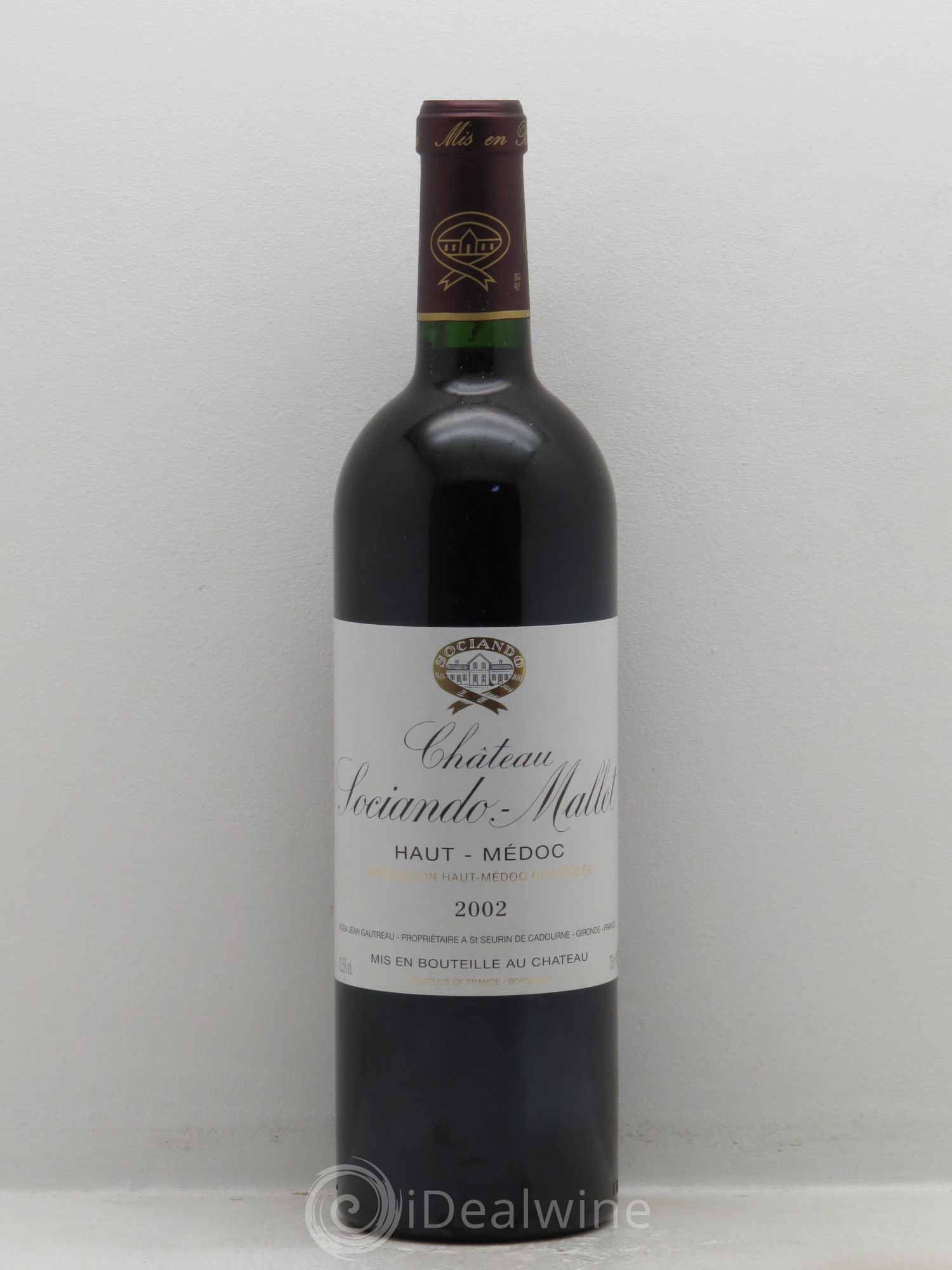 Château Sociando Mallet 2002 - Lot de 12 bouteilles - 0