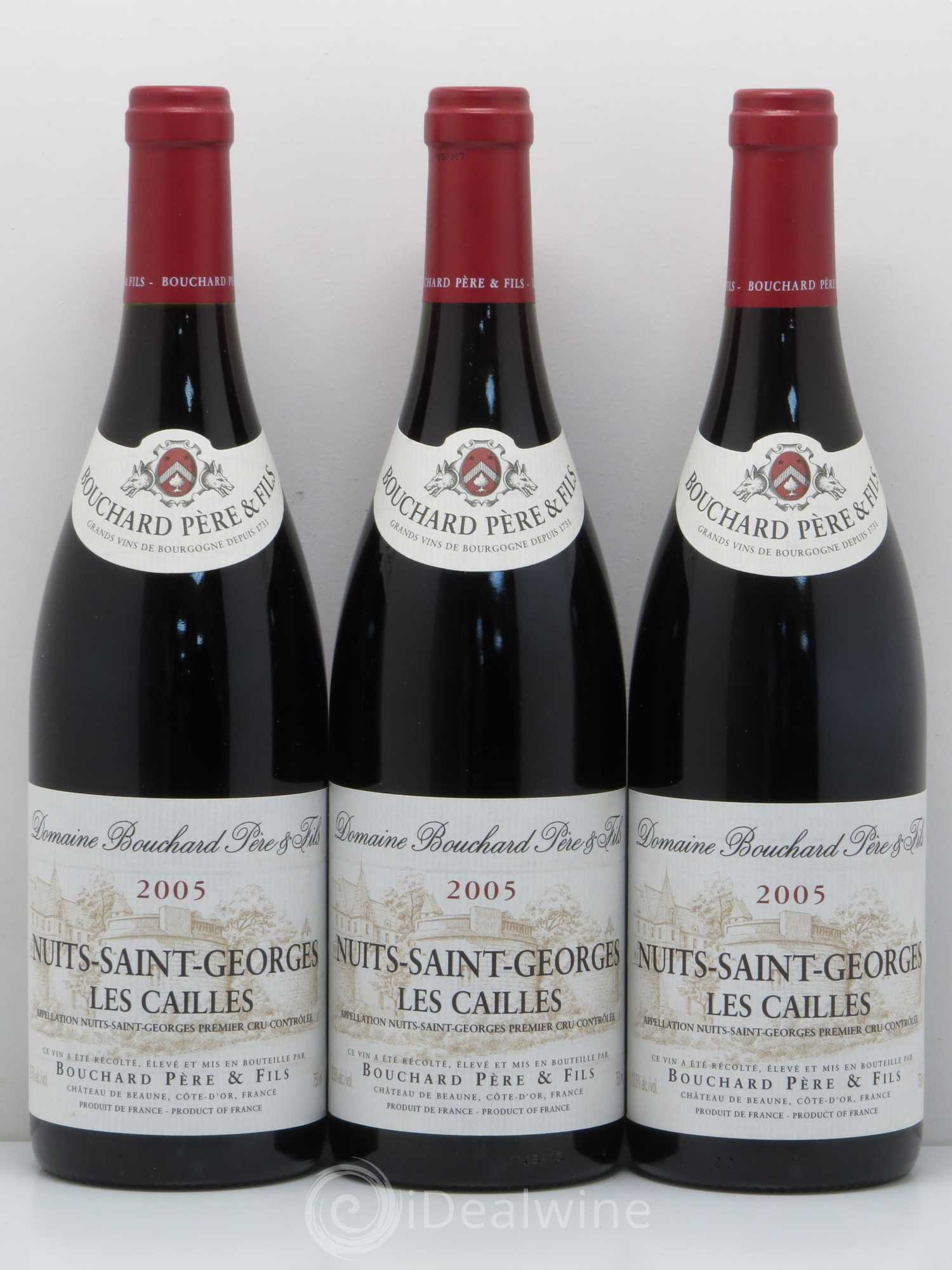 Nuits-Saint-Georges 1er Cru Les Cailles Bouchard Père & Fils 2005 - Lot de 3 bouteilles - 0