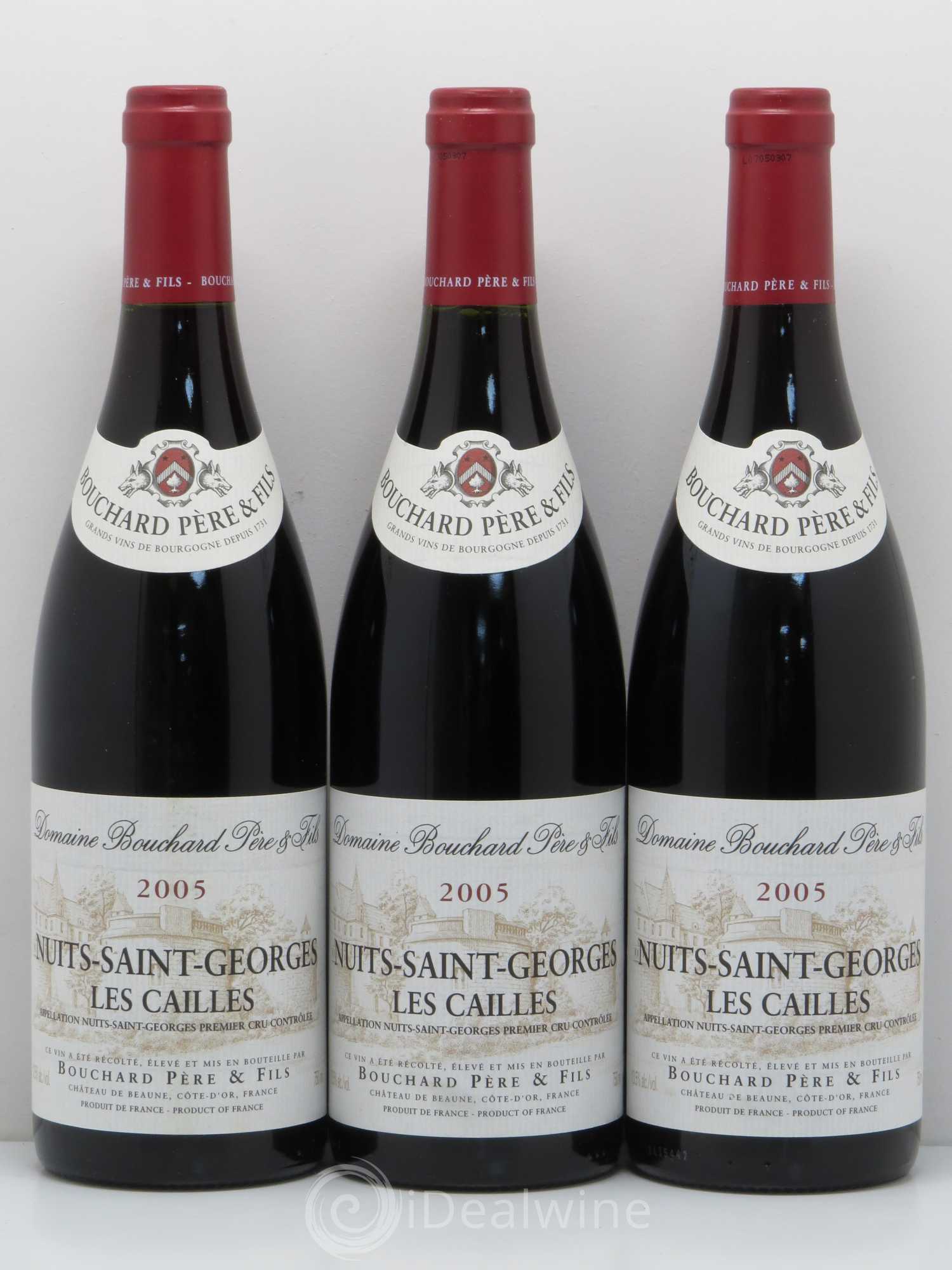 Nuits-Saint-Georges 1er Cru Les Cailles Bouchard Père & Fils 2005 - Lot de 3 bouteilles - 0