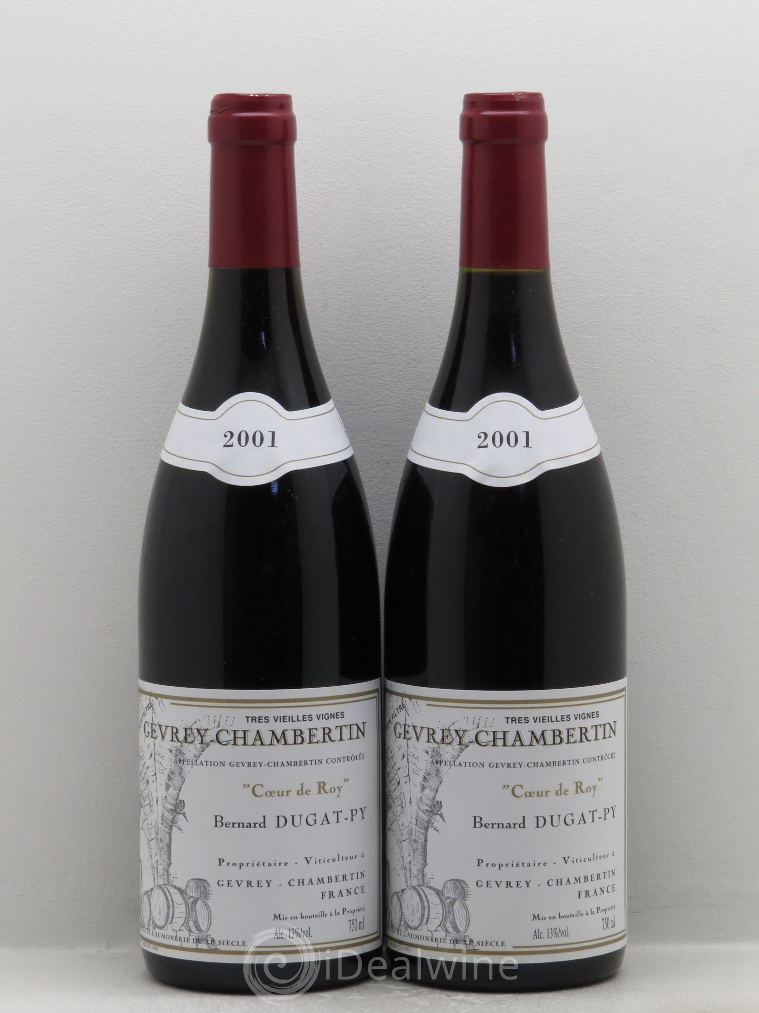 Gevrey-Chambertin Coeur de Roy Très Vieilles Vignes Dugat-Py Très Vieilles Vignes 2001 - Lot de 2 bouteilles - 0