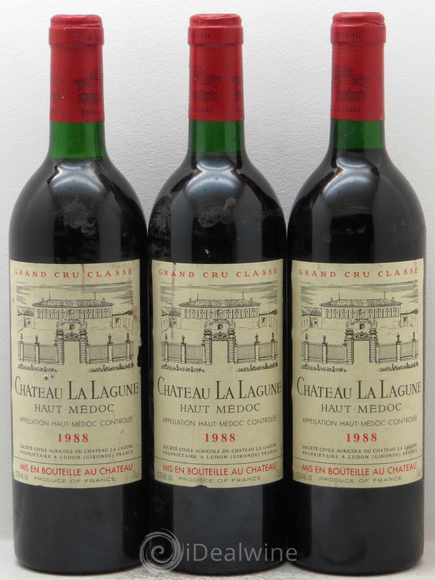 Château la Lagune 3ème Grand Cru Classé 1988 - Lot de 3 bouteilles - 0