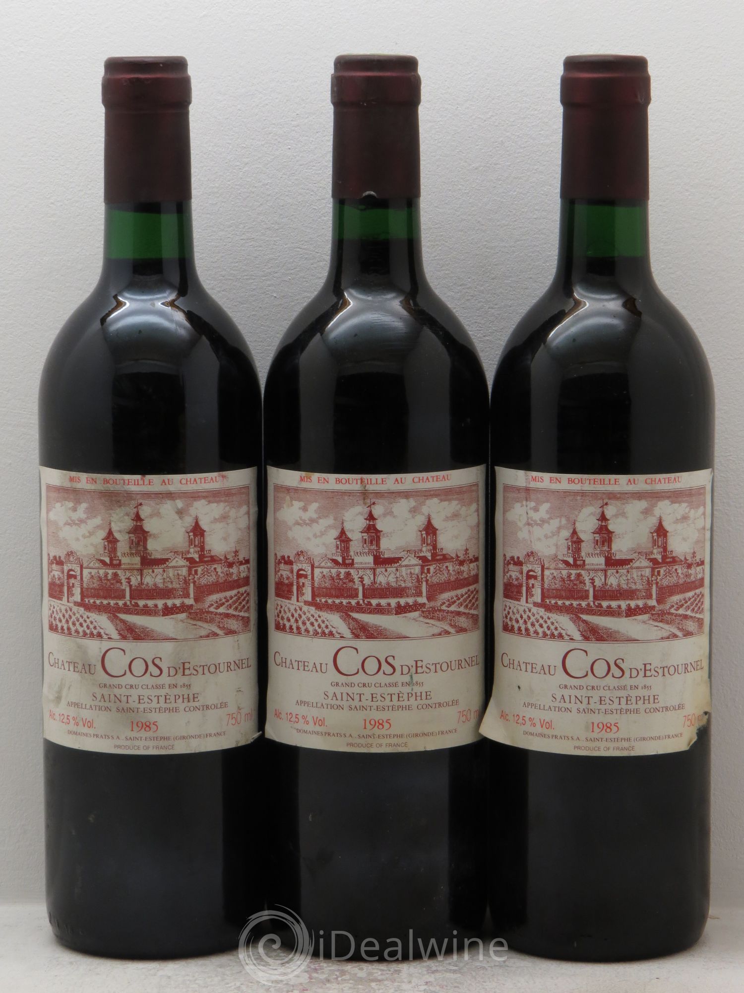 Cos d'Estournel 2ème Grand Cru Classé 1985 - Lot de 3 bouteilles - 0