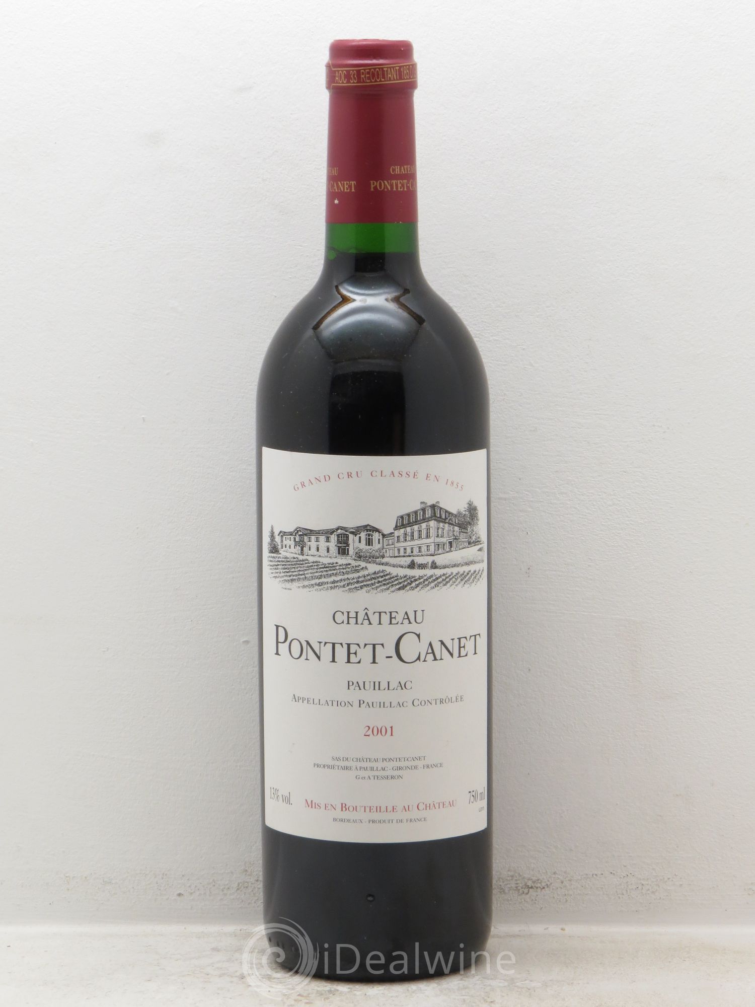 Château Pontet Canet 5ème Grand Cru Classé 2001 - Lot de 1 bouteille - 0