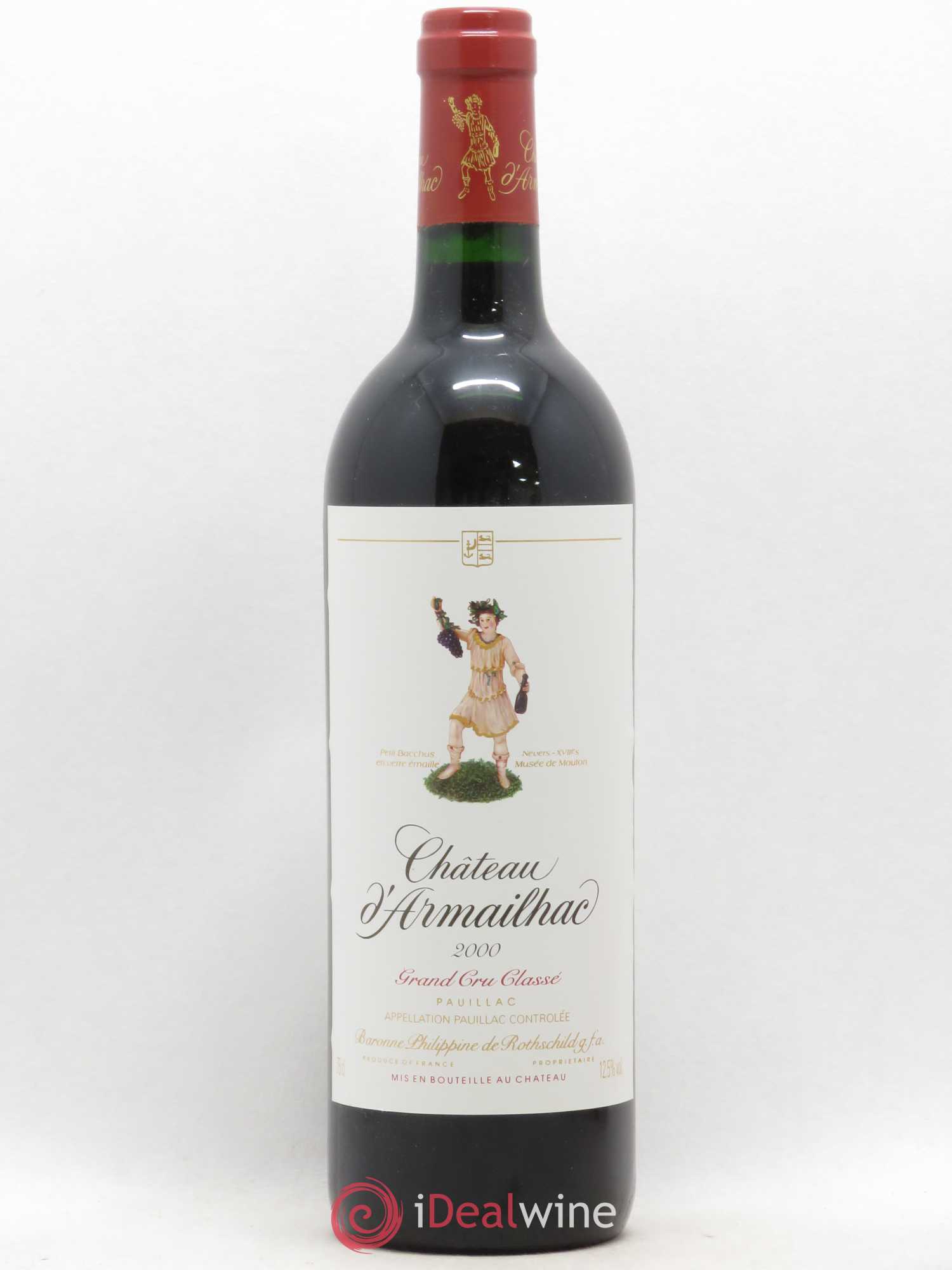 Château d' Armailhac - Mouton Baron(ne) Philippe 5ème Grand Cru Classé 2000 - Lot de 1 bouteille - 0