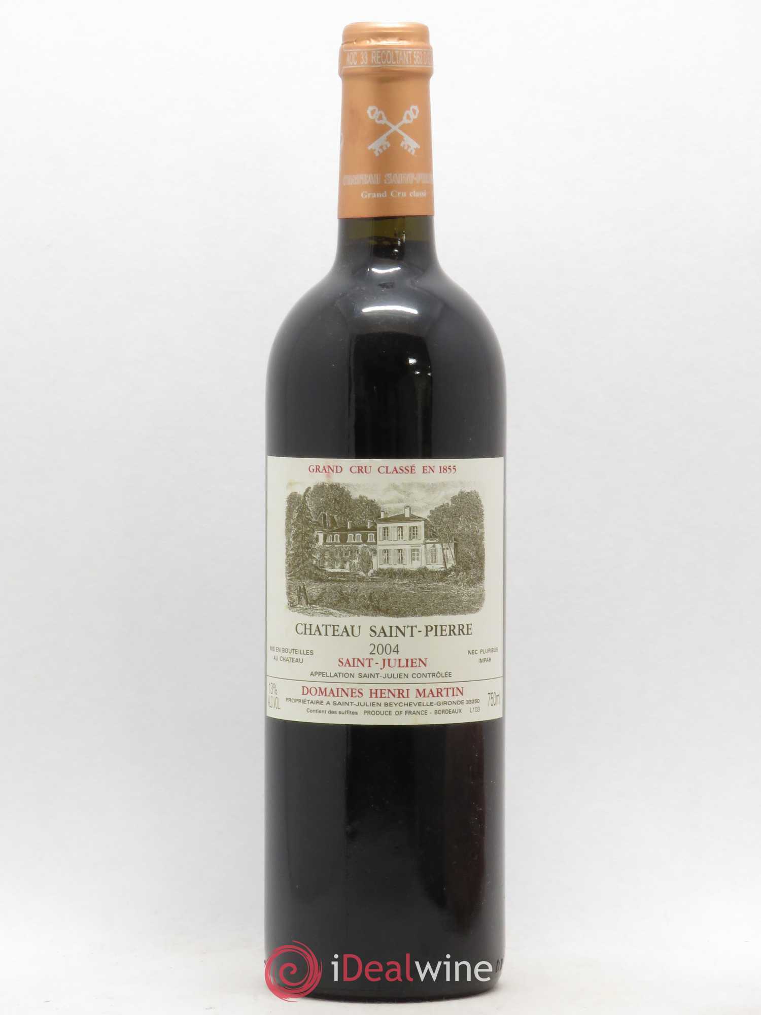 Château Saint-Pierre 4ème Grand Cru Classé 2004 - Lot de 1 bouteille - 0