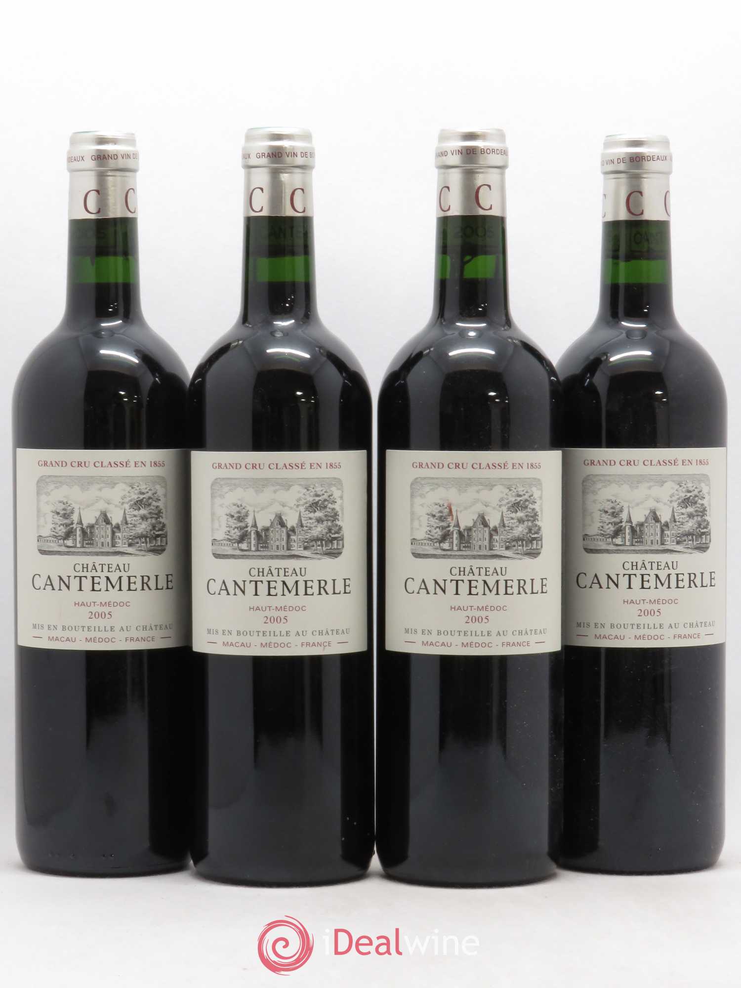 Château Cantemerle 5ème Grand Cru Classé 2005 - Lot de 4 bouteilles - 0