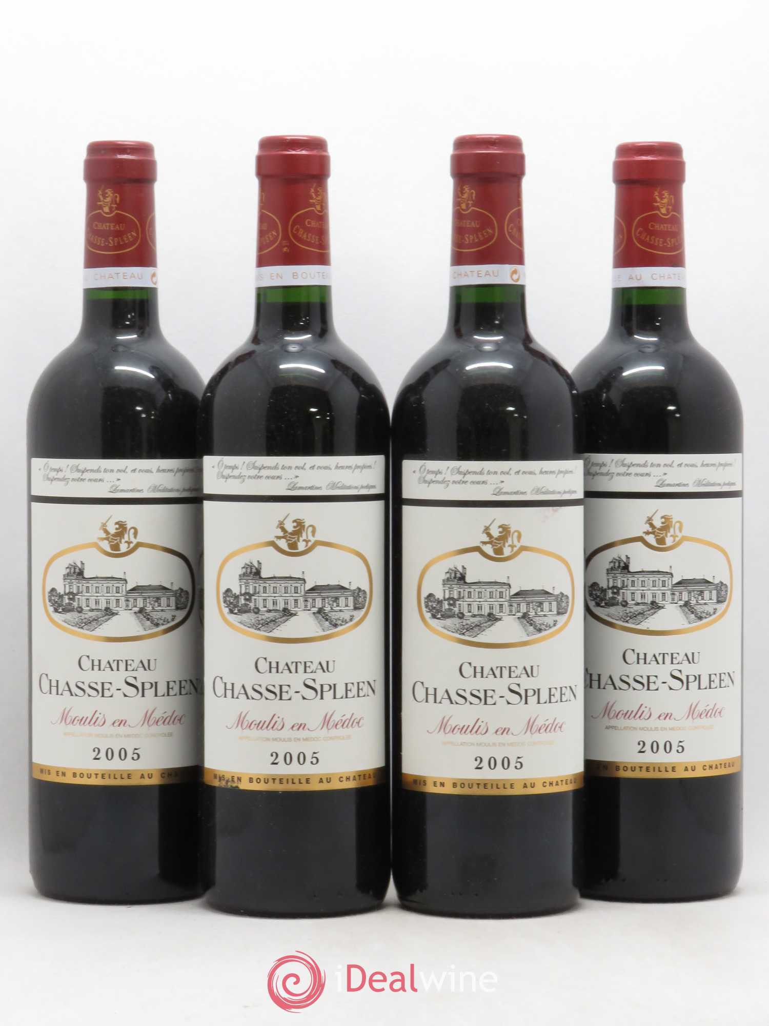 Château Chasse Spleen 2005 - Lot de 4 bouteilles - 0