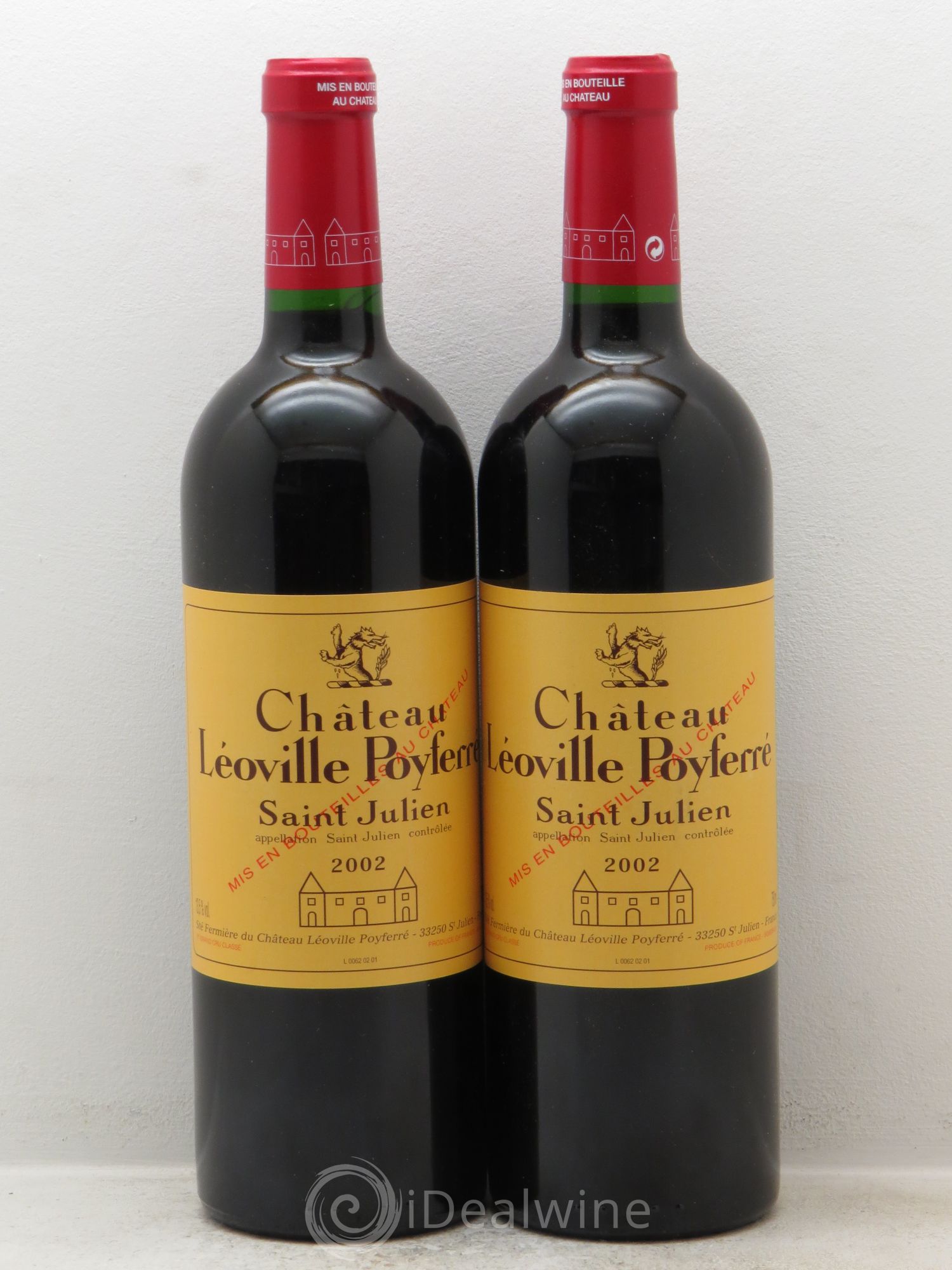 Château Léoville Poyferré 2ème Grand Cru Classé 2002 - Lot de 2 bouteilles - 0