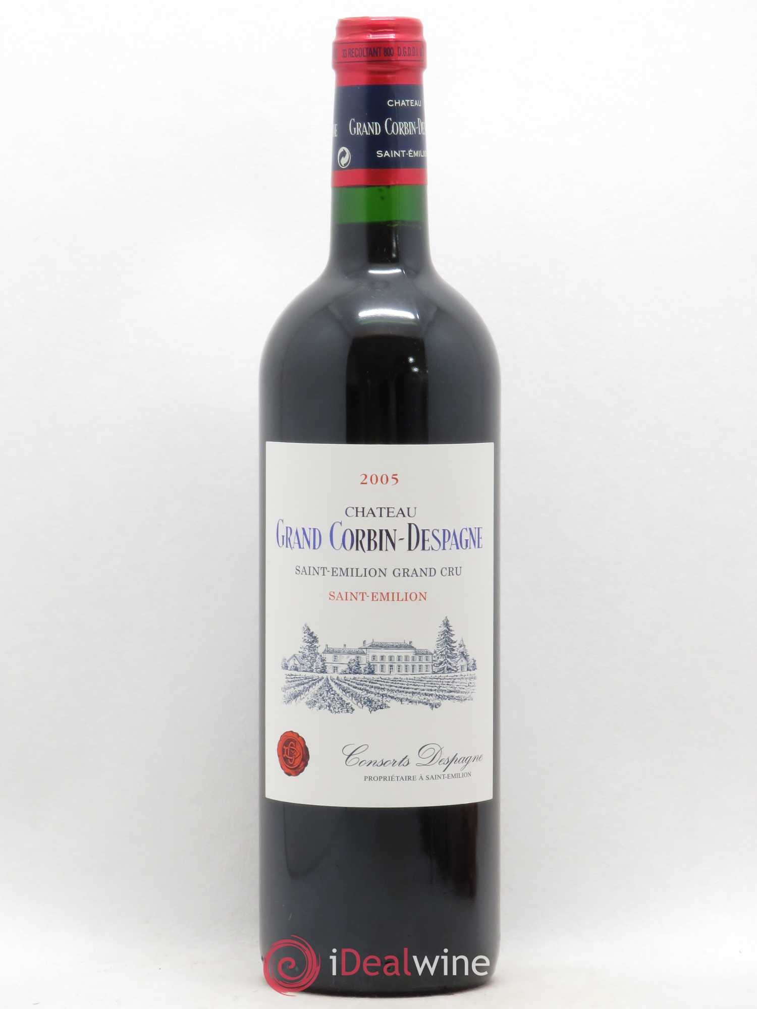Château Grand Corbin Despagne Grand Cru Classé 2005 - Lot de 1 bouteille - 0