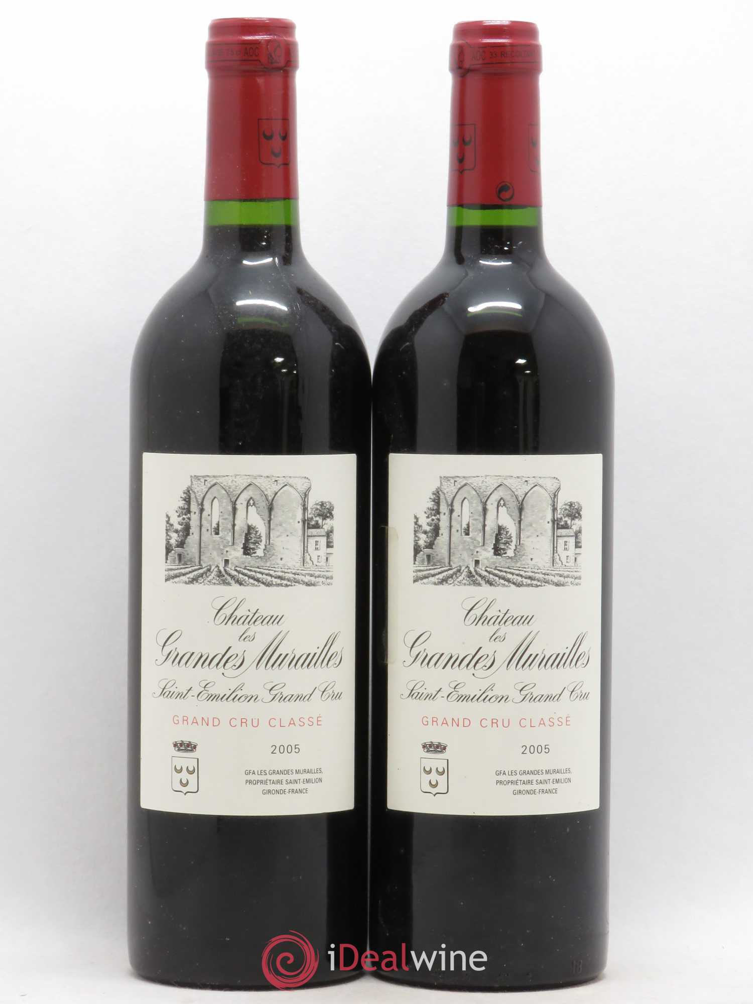Château les Grandes Murailles Grand Cru Classé 2005 - Lot de 2 bouteilles - 0