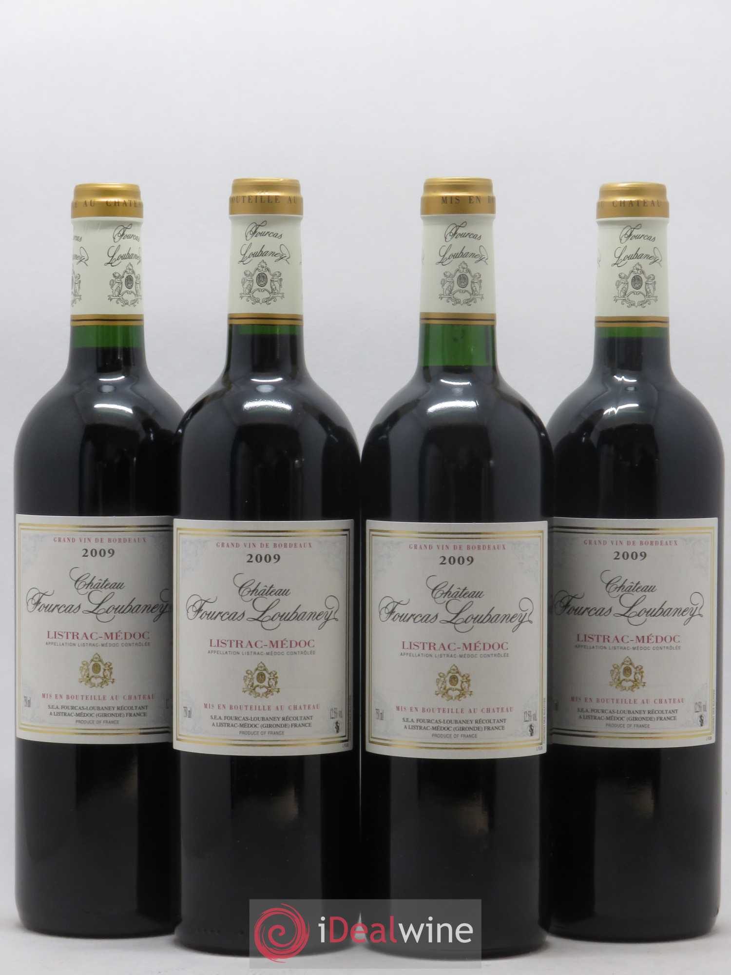 Listrac-Médoc Fourcas Loubaney (sans prix de réserve) 2009 - Posten von 4 Flaschen - 0
