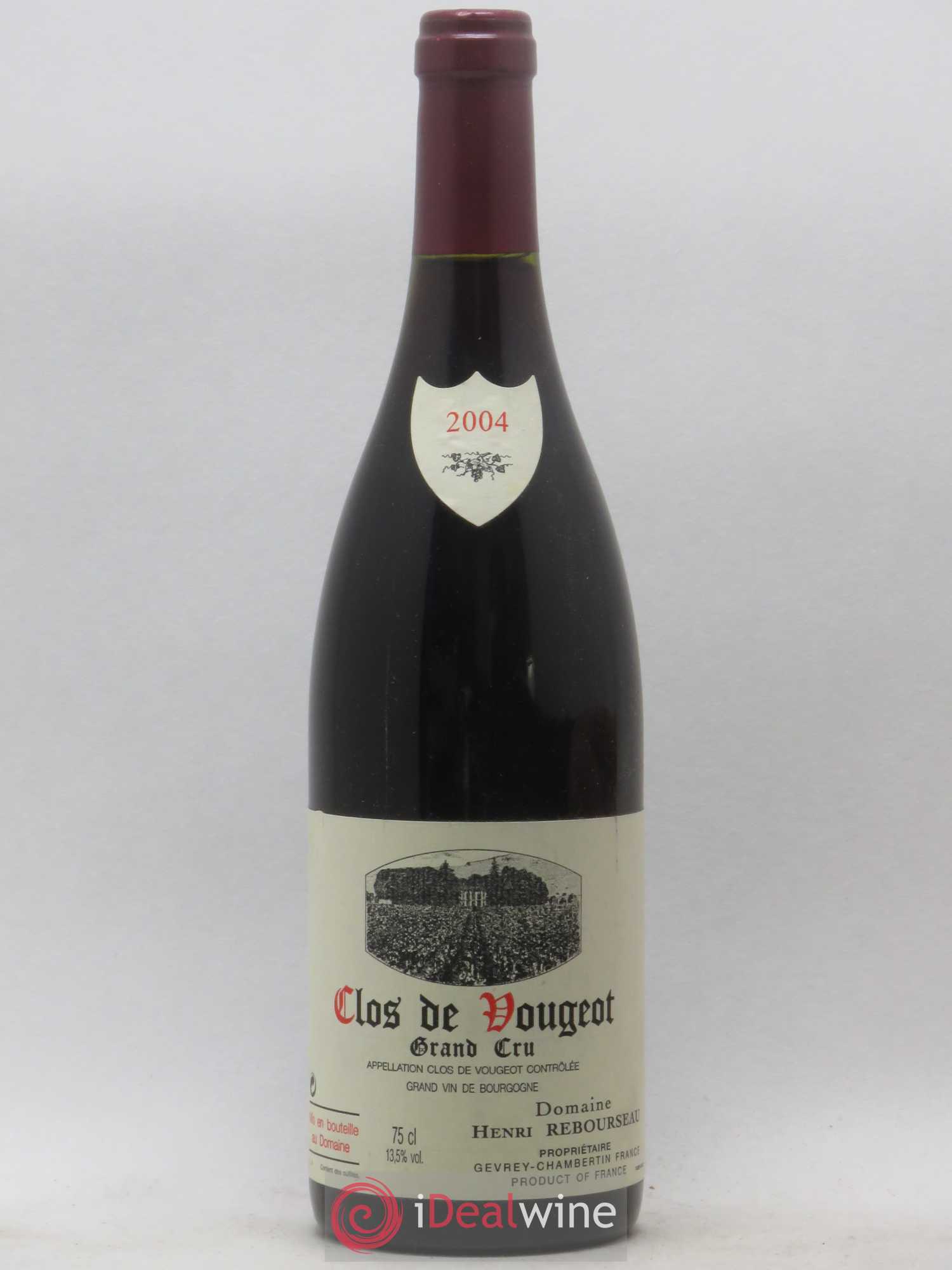 Clos de Vougeot Grand Cru Henri Rebourseau (Domaine) 2004 - Lot de 1 bouteille - 0