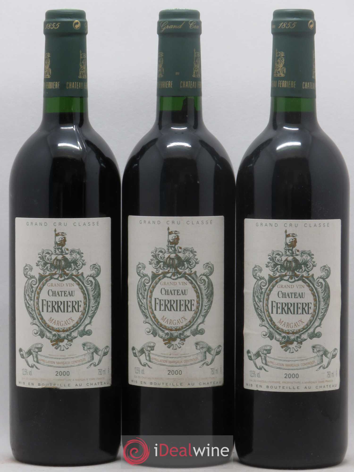 Château Ferrière 3ème Grand Cru Classé 2000 - Lot de 3 bouteilles - 0