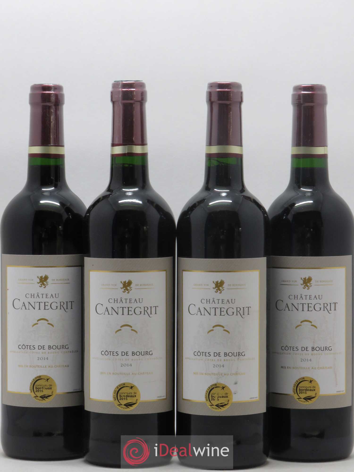 Côtes de Bourg Cantegrit (sans prix de réserve) 2014 - Posten von 4 Flaschen - 0