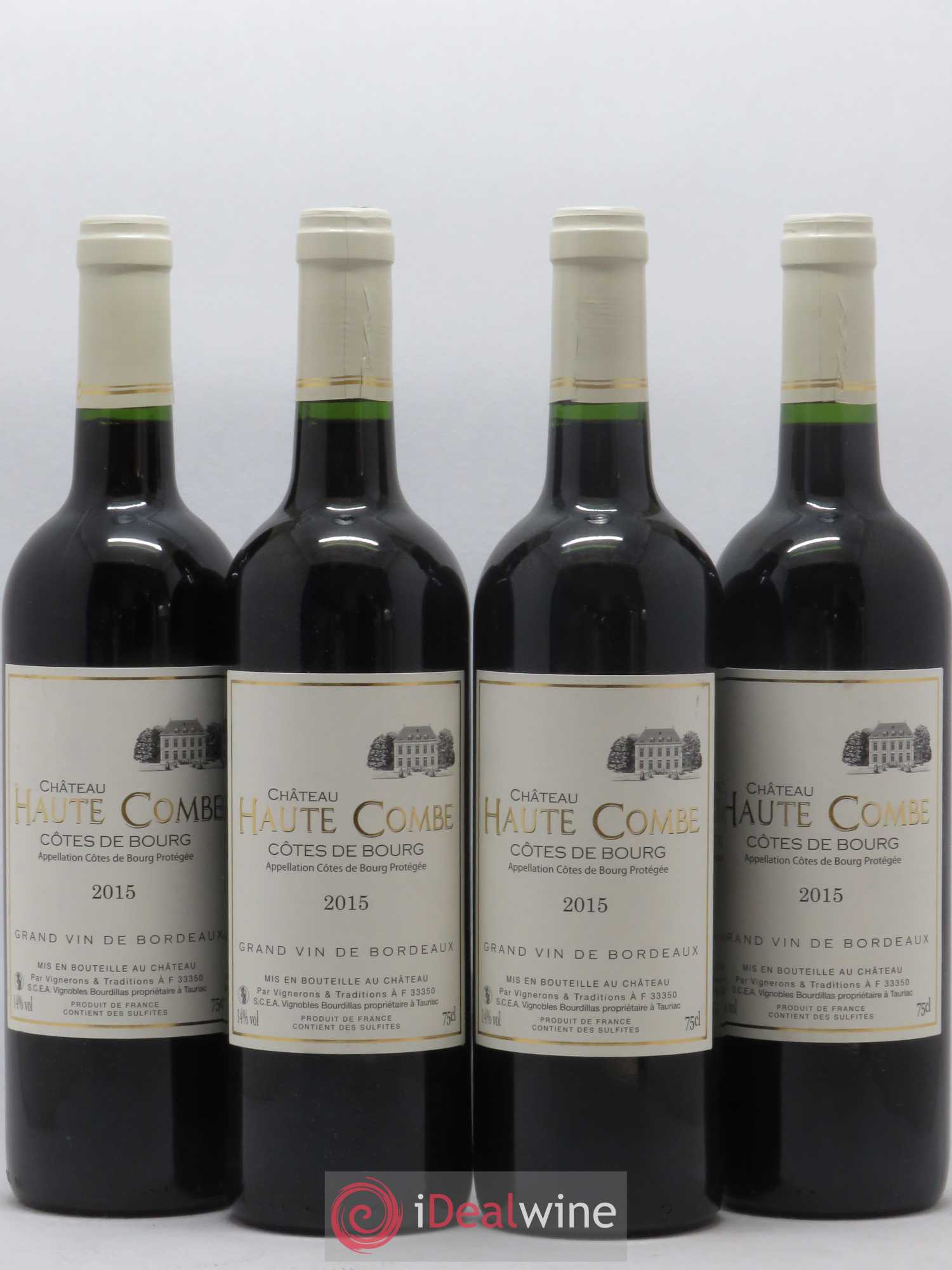 Côtes de Bourg Haute Combe (sans prix de réserve) 2015 - Posten von 4 Flaschen - 0