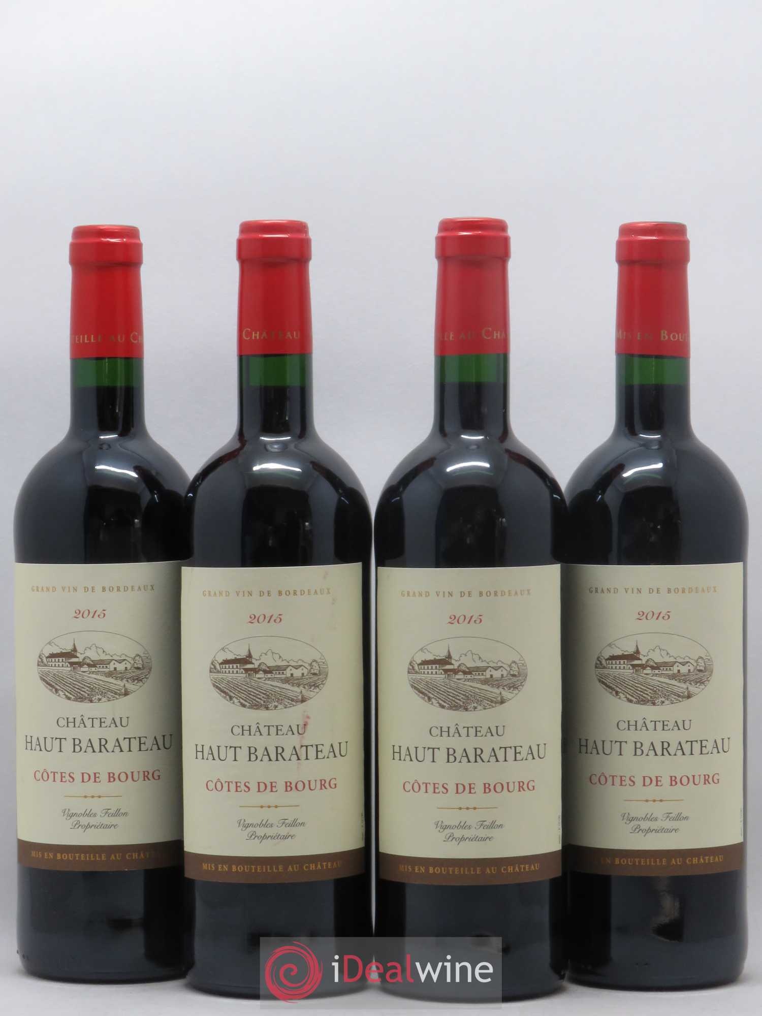Côtes de Bourg Haut Barateau (sans prix de réserve) 2015 - Posten von 4 Flaschen - 0