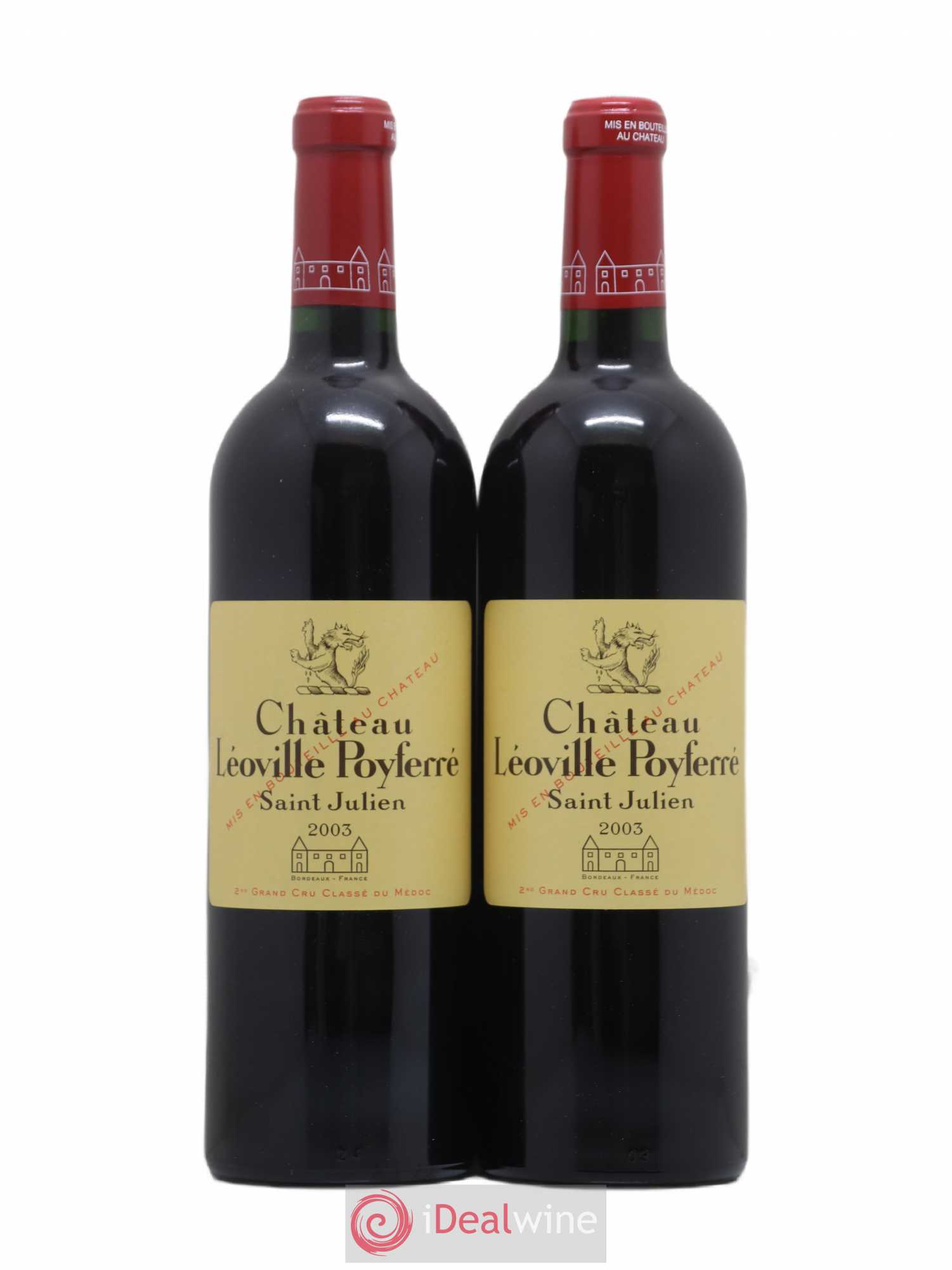 Château Léoville Poyferré 2ème Grand Cru Classé 2003 - Lot de 2 bouteilles - 0