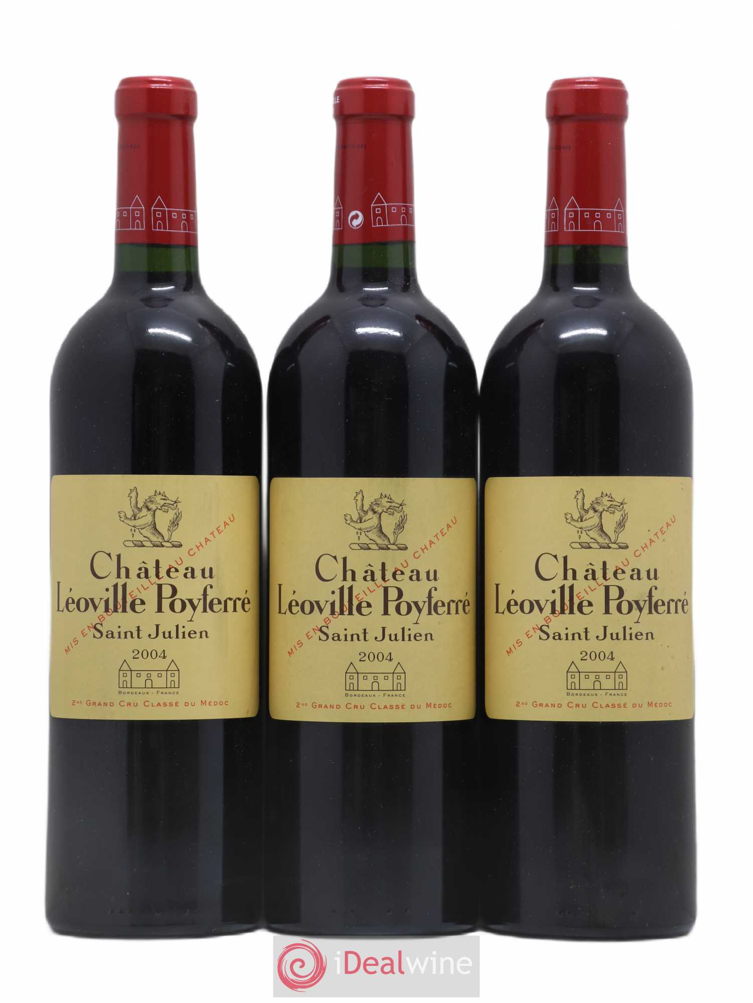 Château Léoville Poyferré 2ème Grand Cru Classé 2004 - Lot de 3 bouteilles - 0