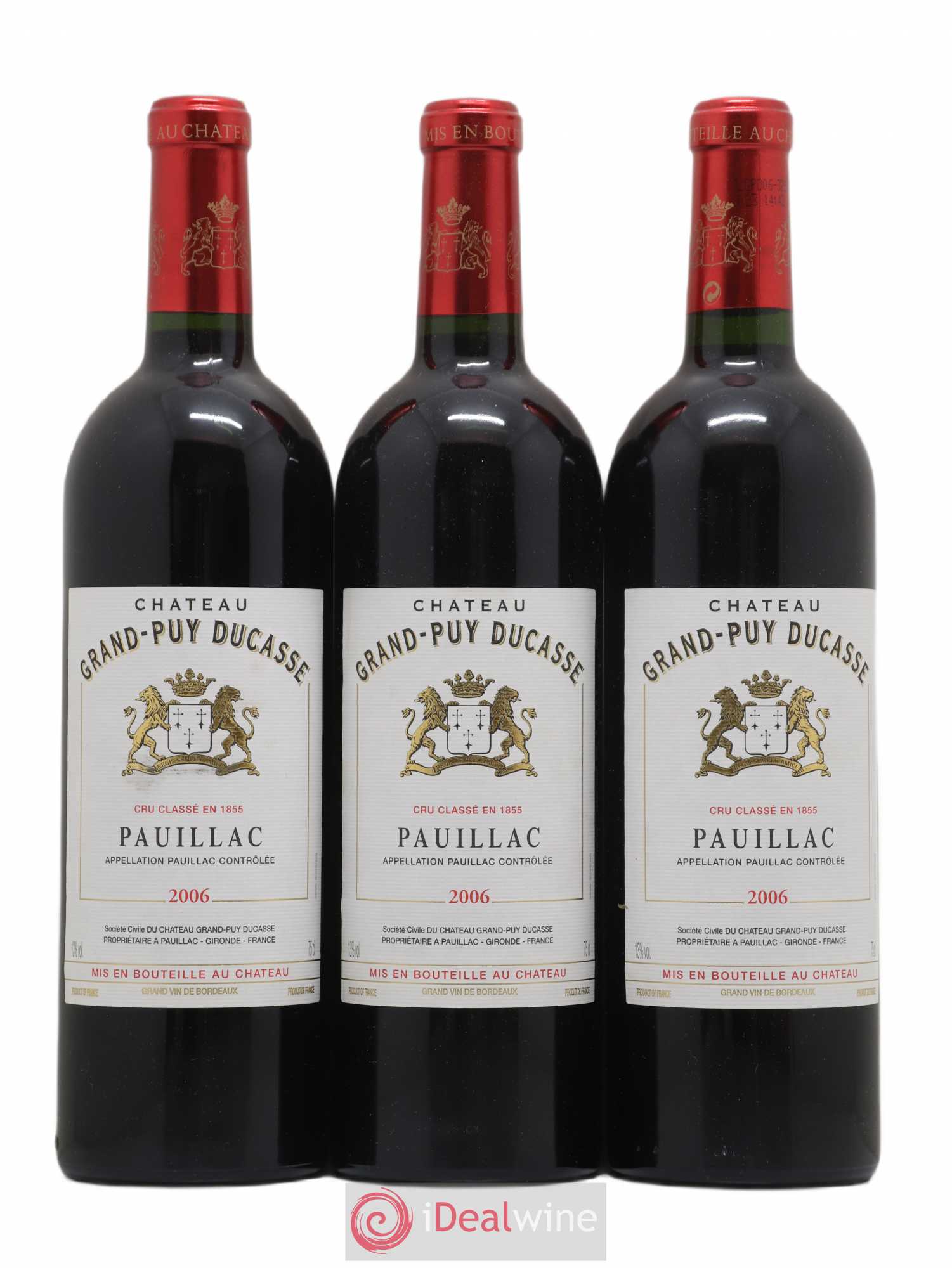Château Grand Puy Ducasse 5ème Grand Cru Classé 2006 - Lot de 3 bouteilles - 0