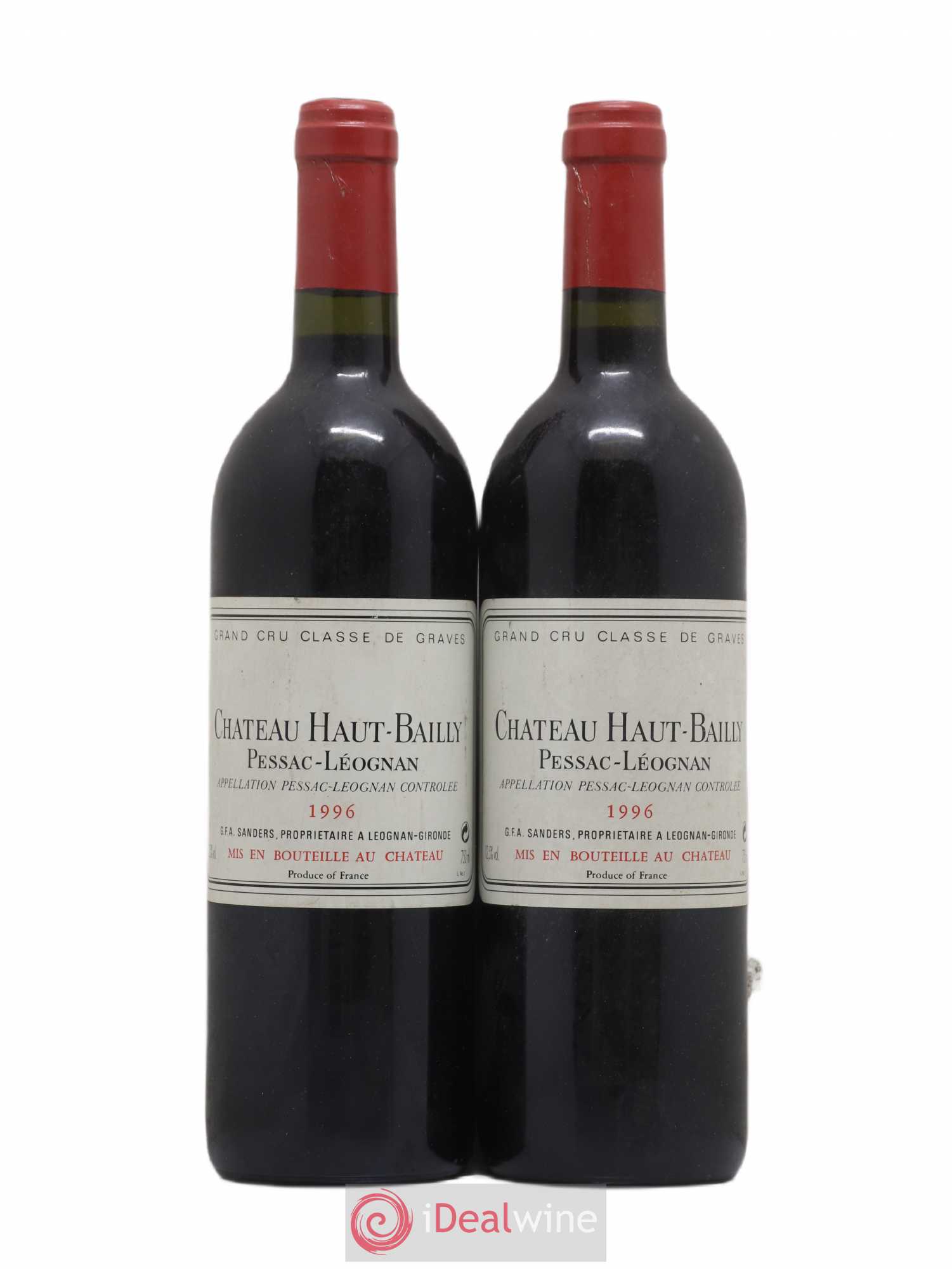 Château Haut-Bailly Cru Classé de Graves 1996 - Lot de 2 bouteilles - 0