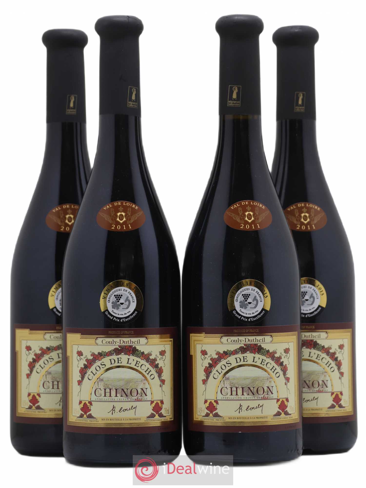 Chinon Clos de l'Echo Couly-Dutheil 2011 - Lot de 4 bouteilles - 0