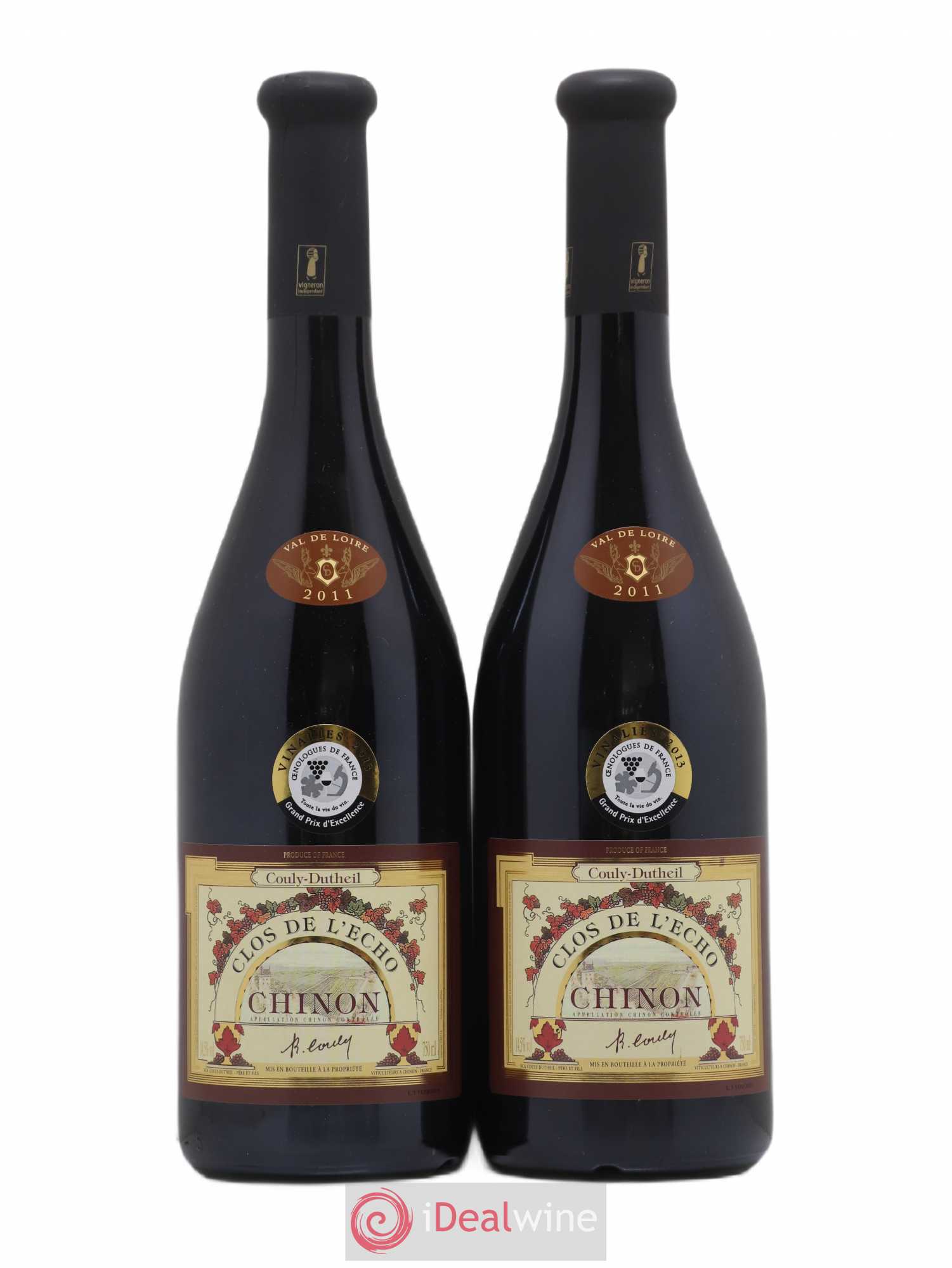 Chinon Clos de l'Echo Couly-Dutheil 2011 - Lot de 2 bouteilles - 0