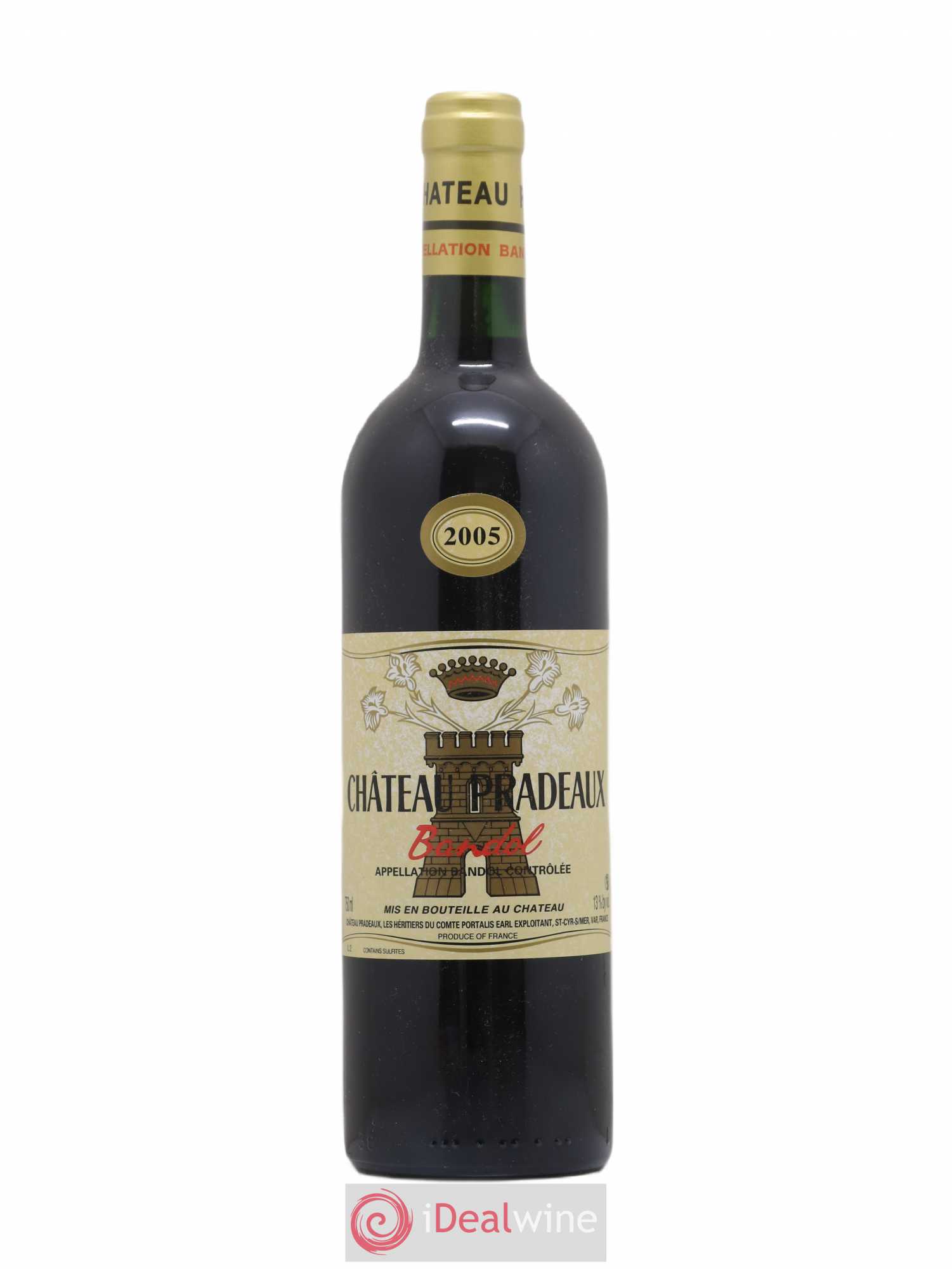 Bandol Château Pradeaux Famille Portalis 2005 - Lot de 1 bouteille - 0
