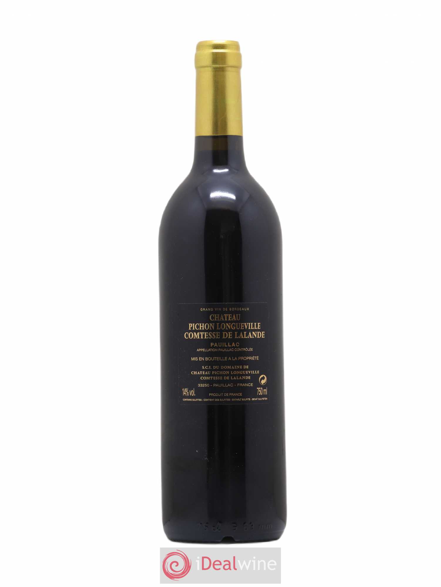 Château Pichon Longueville Comtesse de Lalande 2ème Grand Cru Classé 2010 - Lot de 1 bouteille - 1
