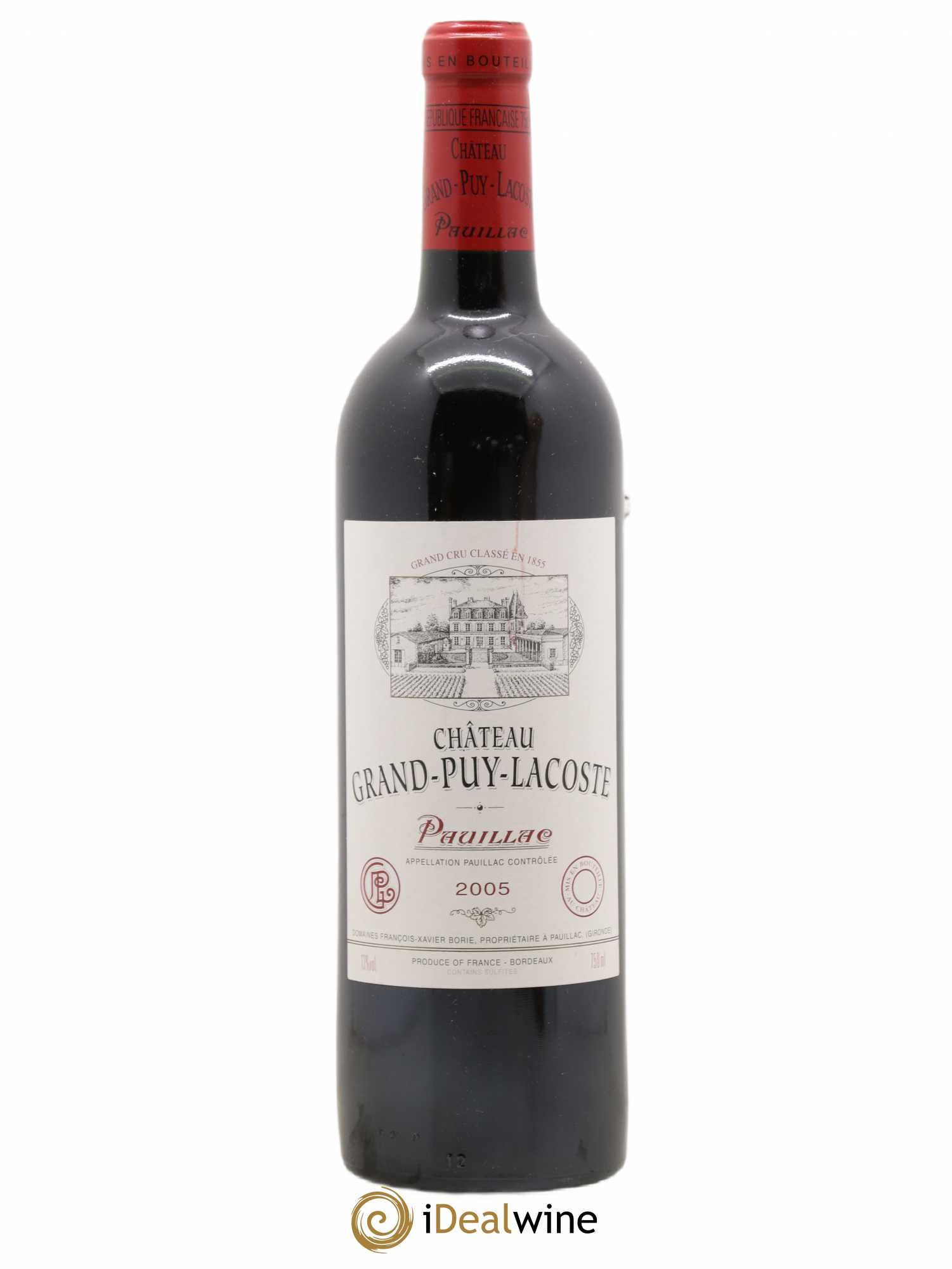 Château Grand Puy Lacoste 5ème Grand Cru Classé 2005 - Lot de 1 bouteille - 0