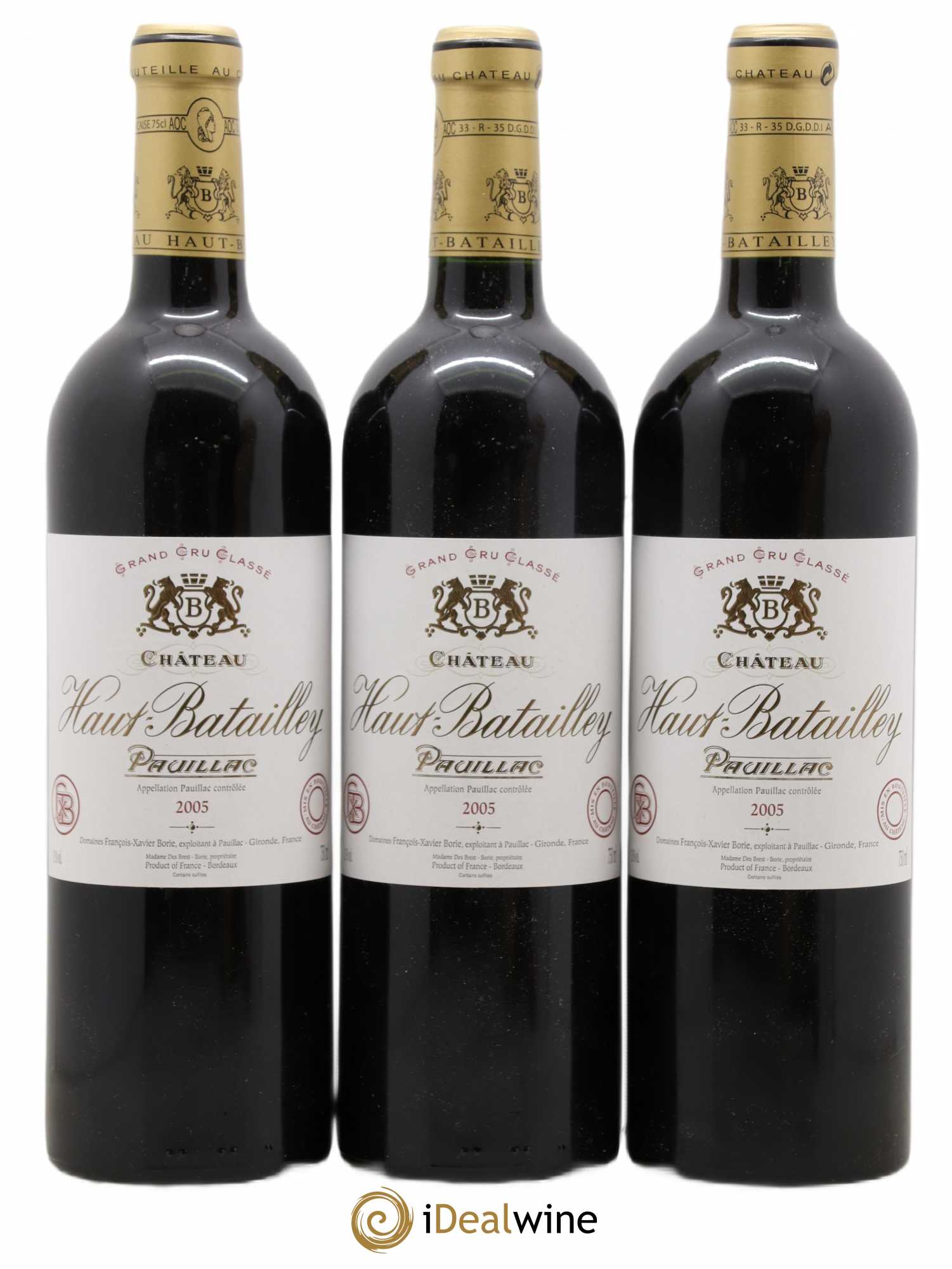 Château Haut Batailley 5ème Grand Cru Classé 2005 - Lot de 3 bouteilles - 0