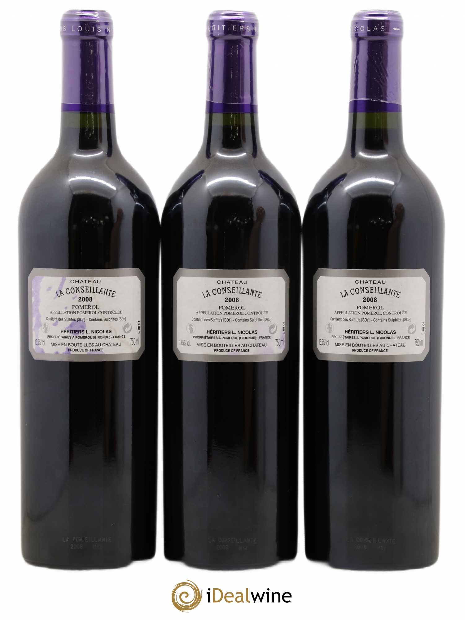 Château la Conseillante 2008 - Lot de 3 bouteilles - 1
