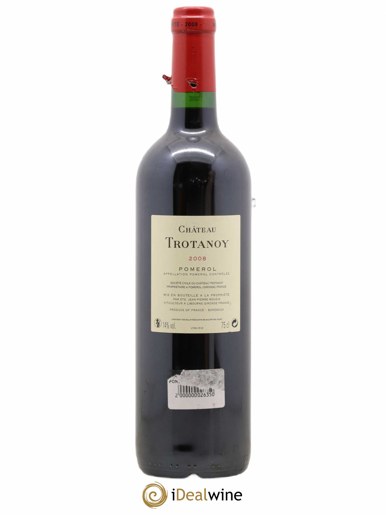 Château Trotanoy 2008 - Lot de 1 bouteille - 1