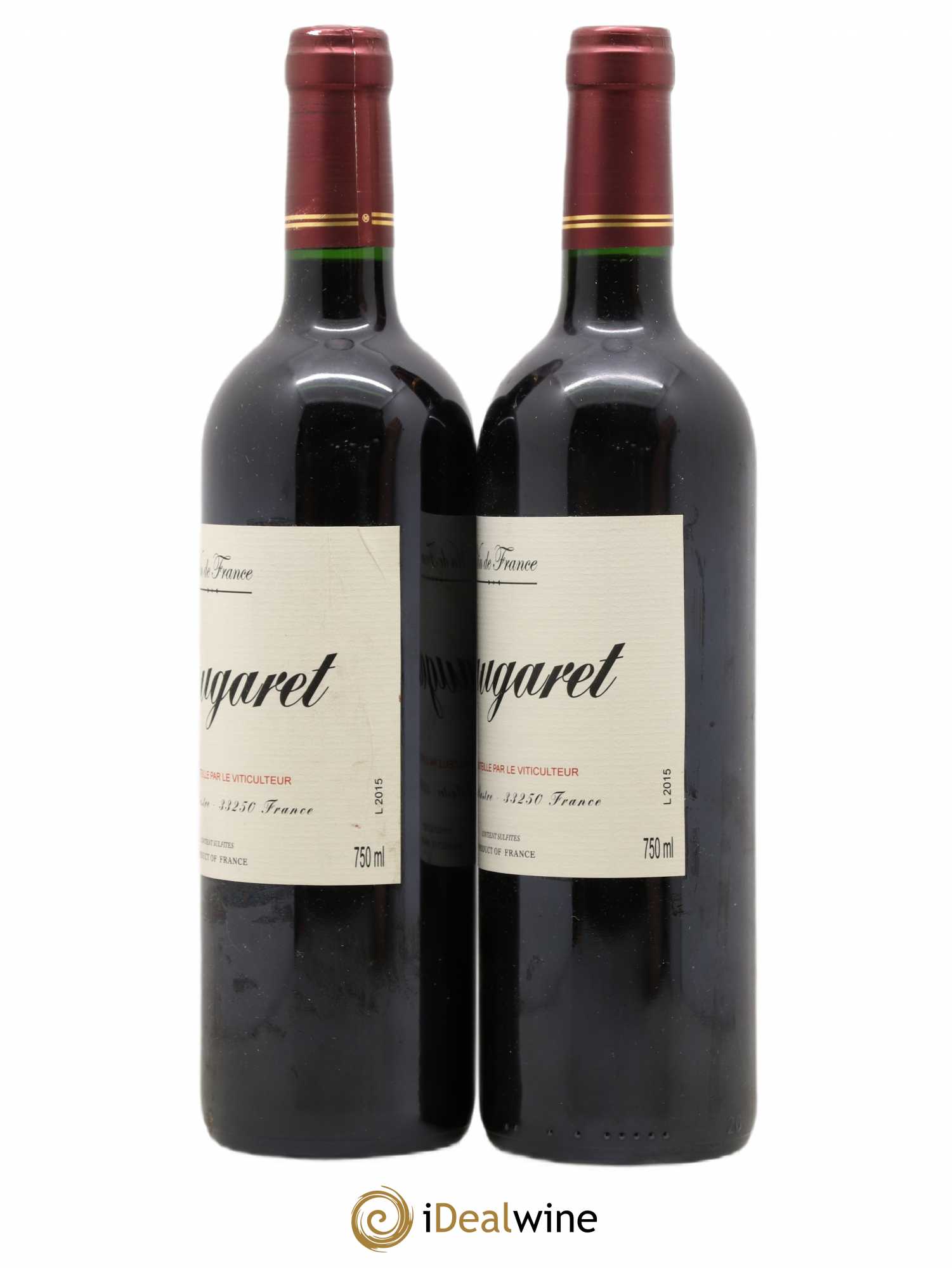 Vin de France Jaugaret 2015 - Lot de 2 bouteilles - 1
