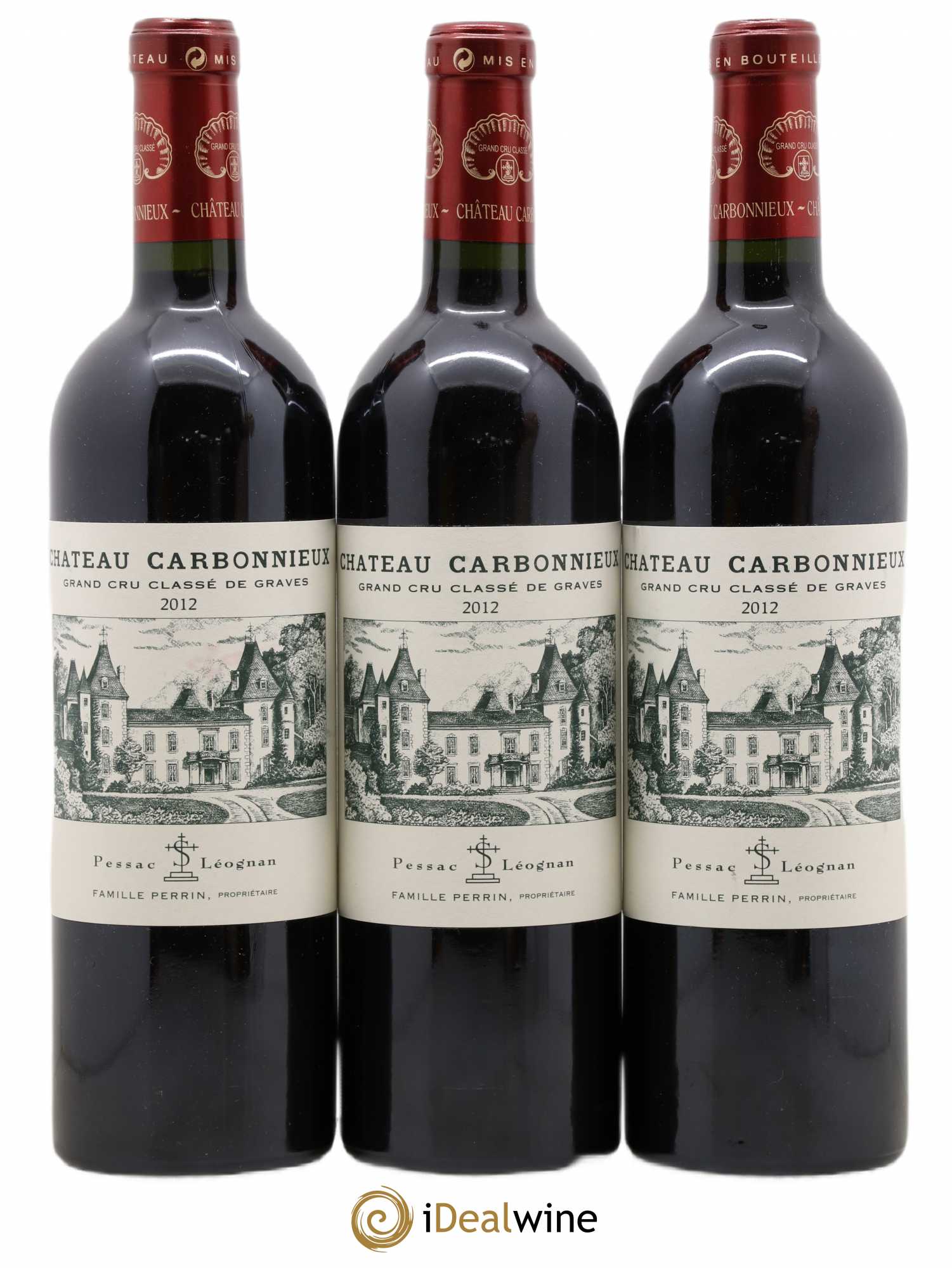 Château Carbonnieux Cru Classé de Graves 2012 - Lot de 3 bouteilles - 0