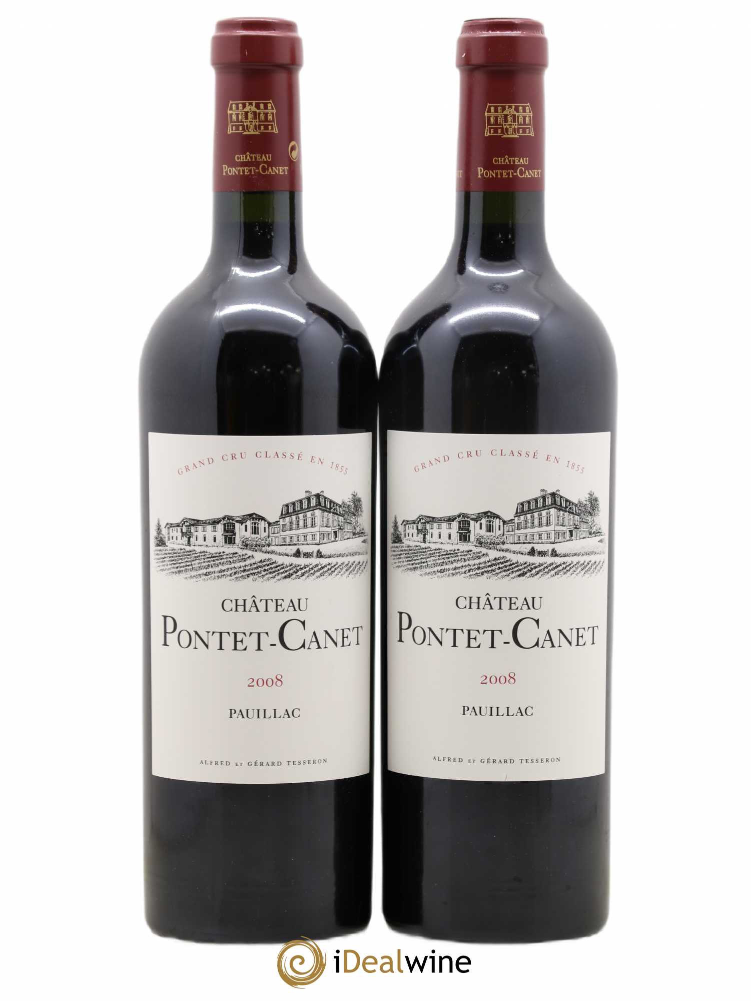 Château Pontet Canet 5ème Grand Cru Classé 2008 - Lot de 2 bouteilles - 0