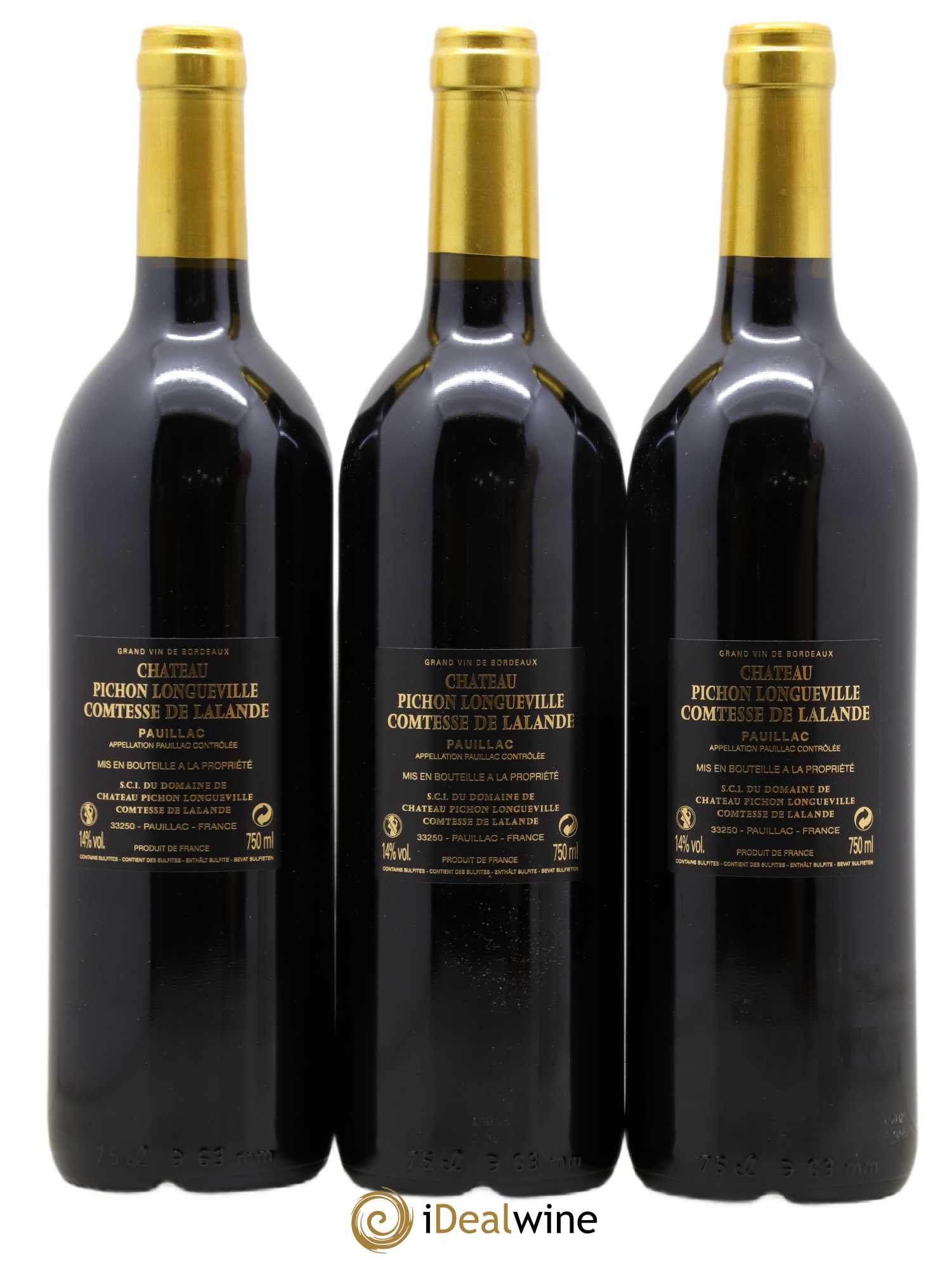 Château Pichon Longueville Comtesse de Lalande 2ème Grand Cru Classé 2010 - Lot de 3 bouteilles - 1
