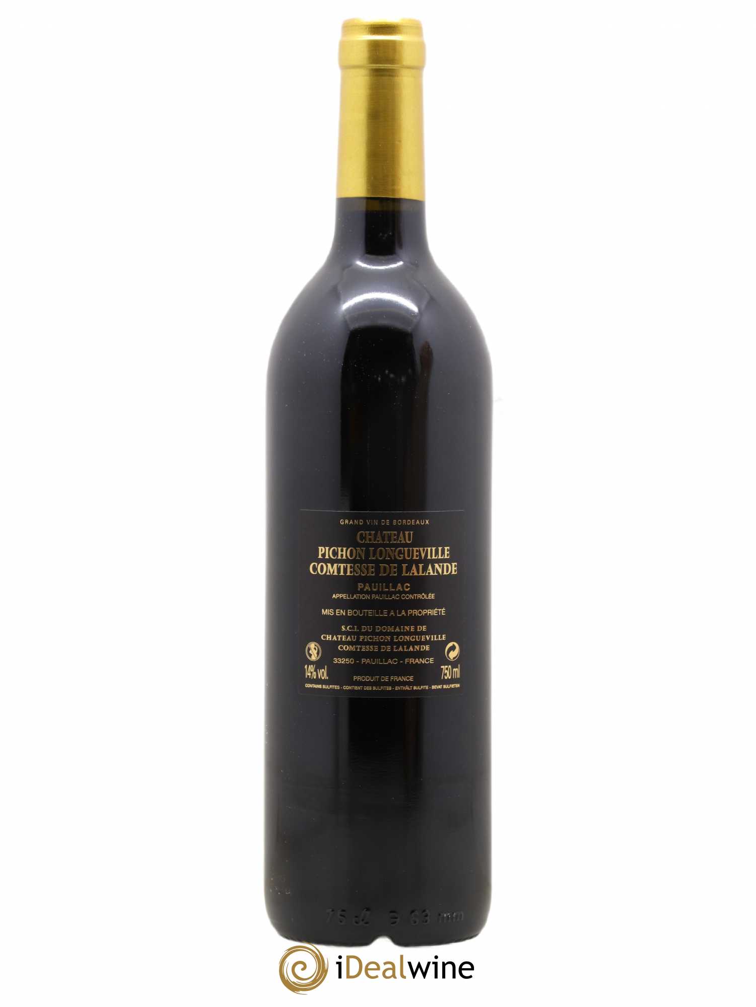 Château Pichon Longueville Comtesse de Lalande 2ème Grand Cru Classé 2010 - Lot de 1 bouteille - 1