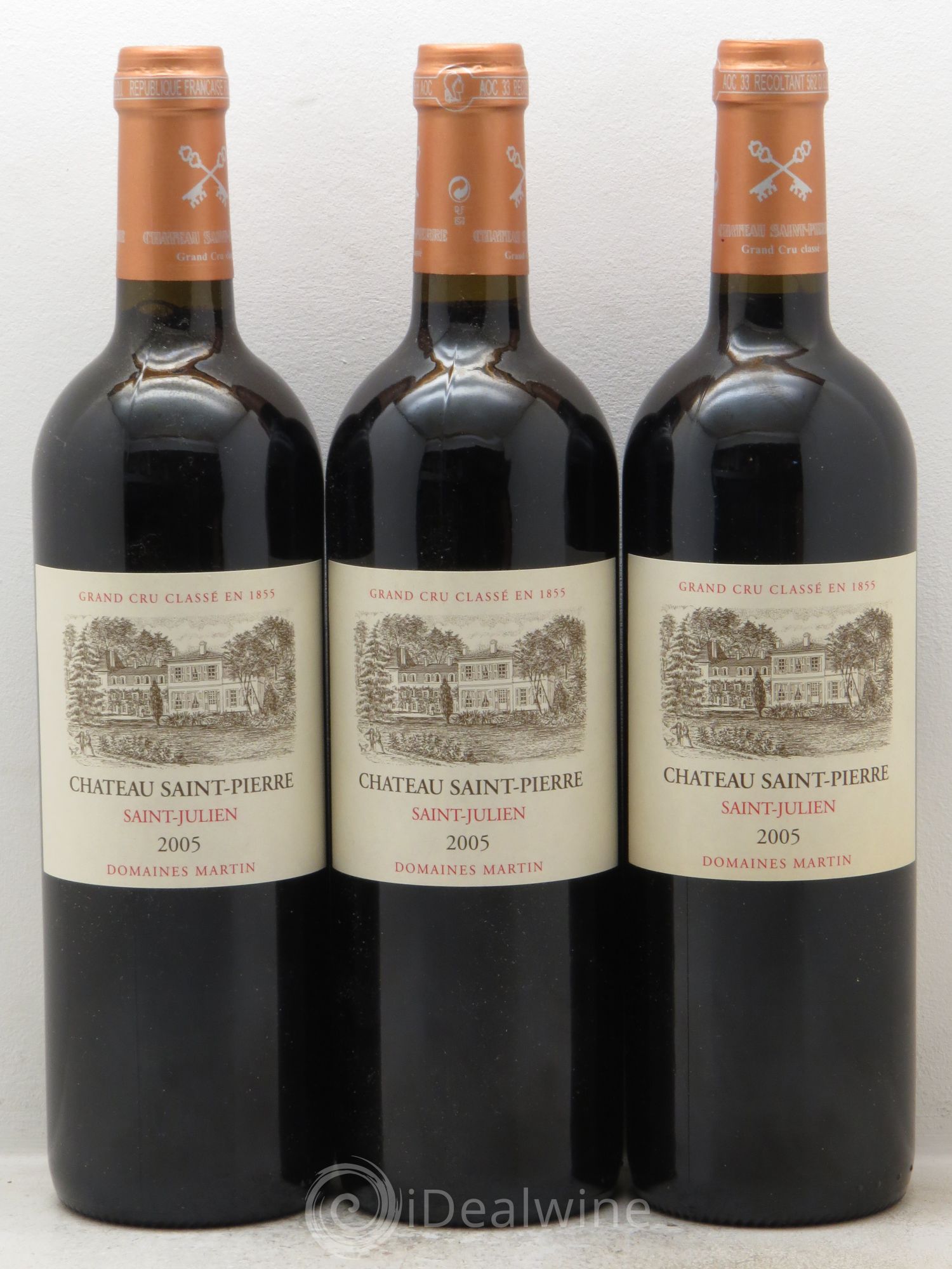 Château Saint-Pierre 4ème Grand Cru Classé 2005 - Lot de 3 bouteilles - 0