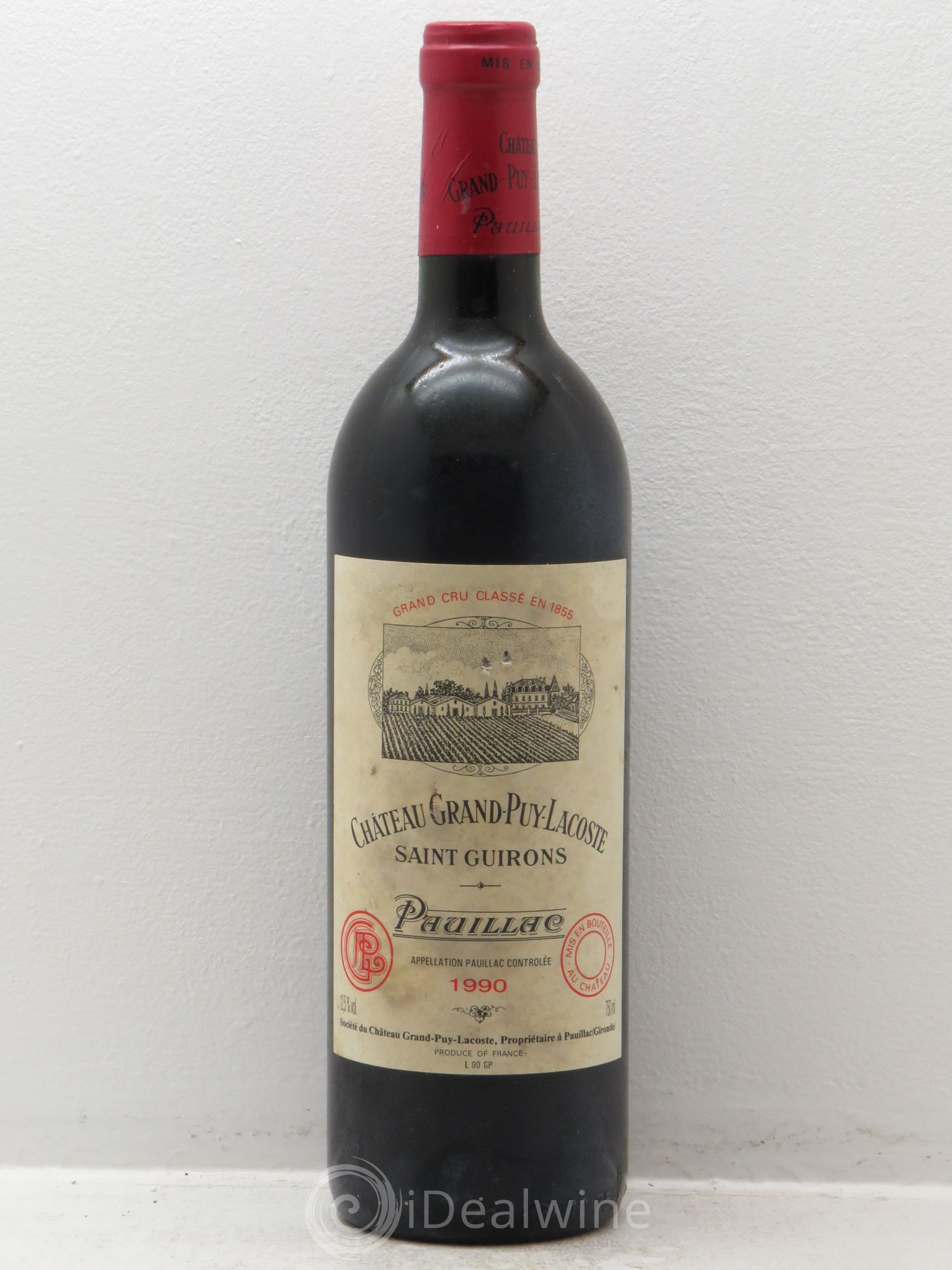 Château Grand Puy Lacoste 5ème Grand Cru Classé 1990 - Lot de 1 bouteille - 0