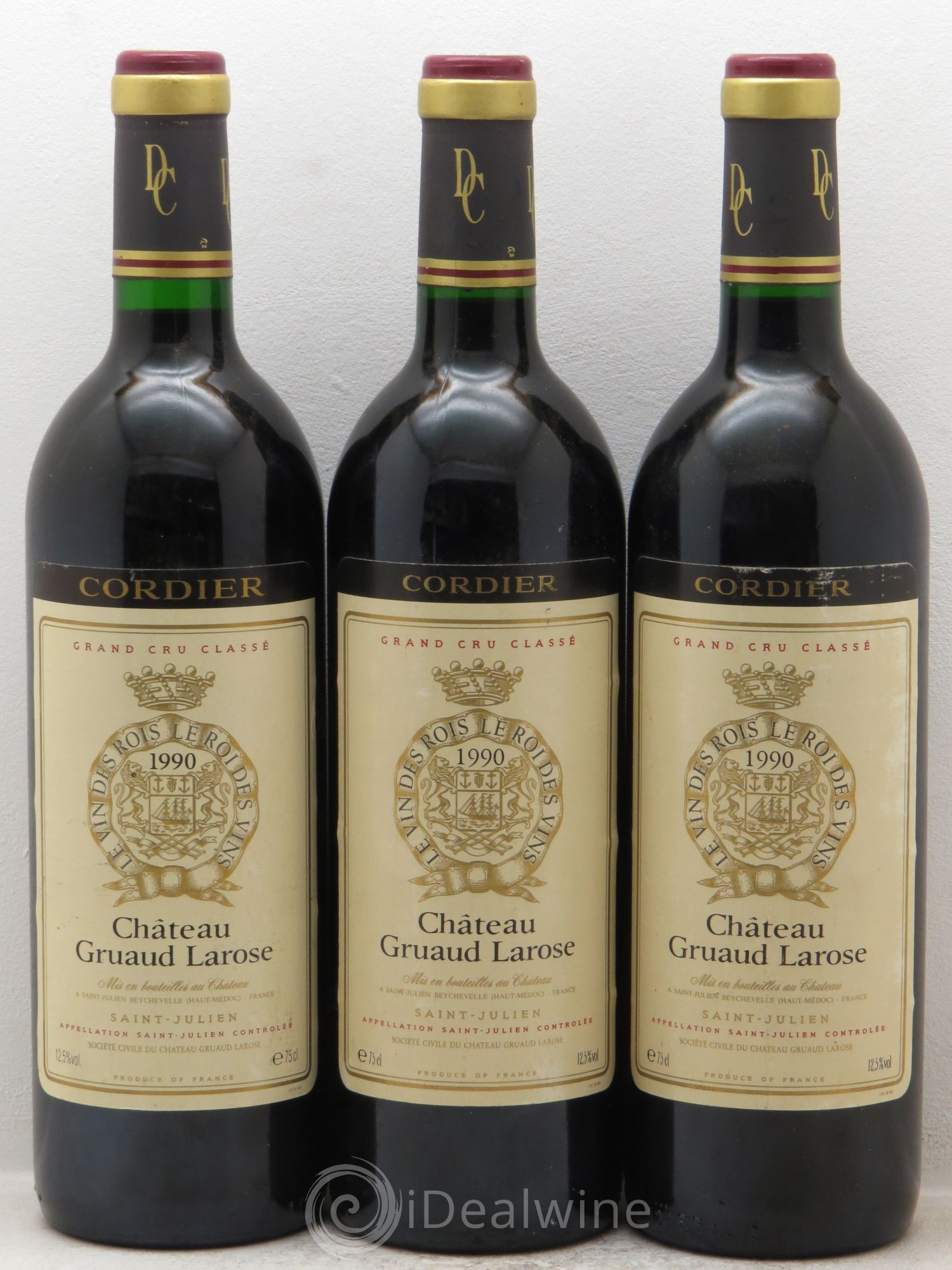 Château Gruaud Larose 2ème Grand Cru Classé 1990 - Lot de 3 bouteilles - 0