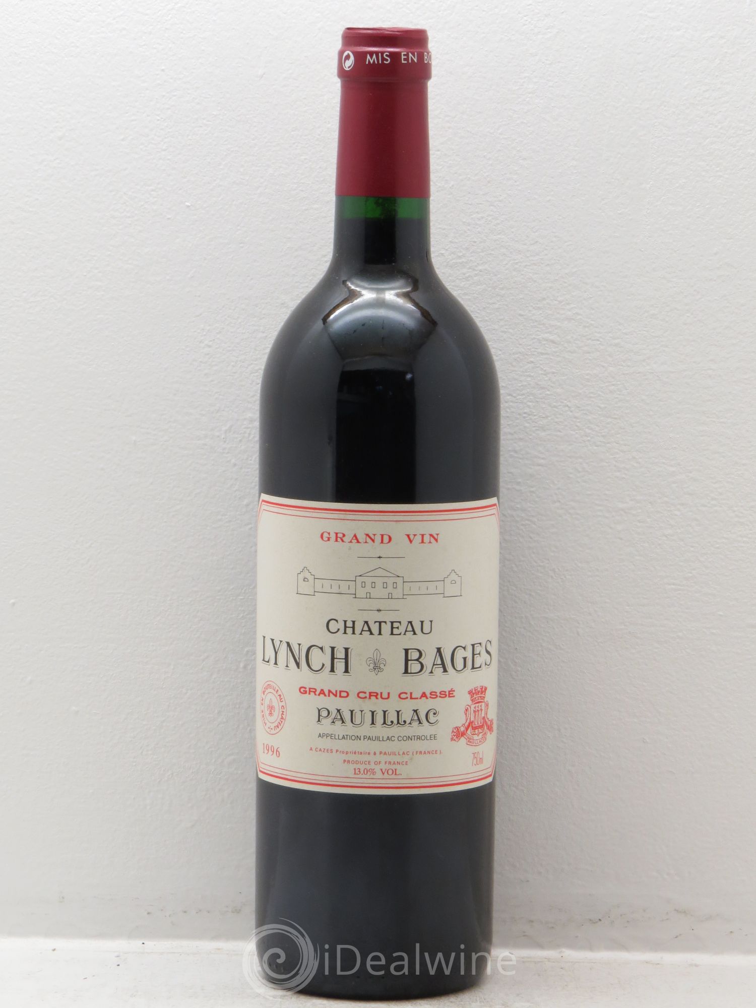 Château Lynch Bages 5ème Grand Cru Classé 1996 - Lot de 1 bouteille - 0
