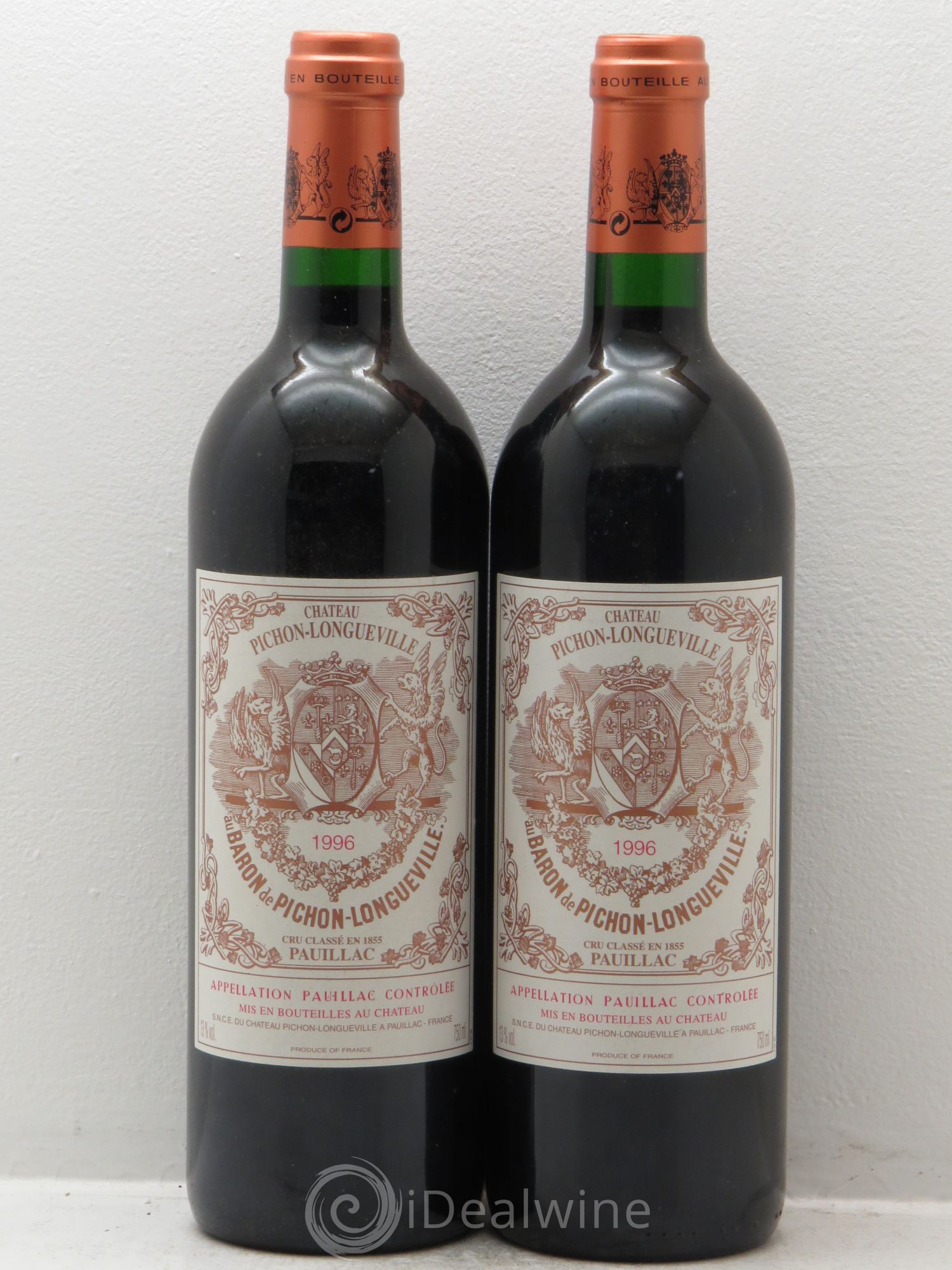 Pichon Longueville Baron 2ème Grand Cru Classé 1996 - Lot de 2 bouteilles - 0