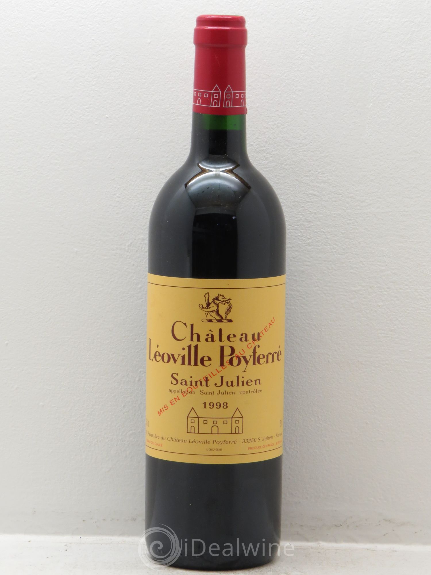 Château Léoville Poyferré 2ème Grand Cru Classé 1998 - Lot de 1 bouteille - 0