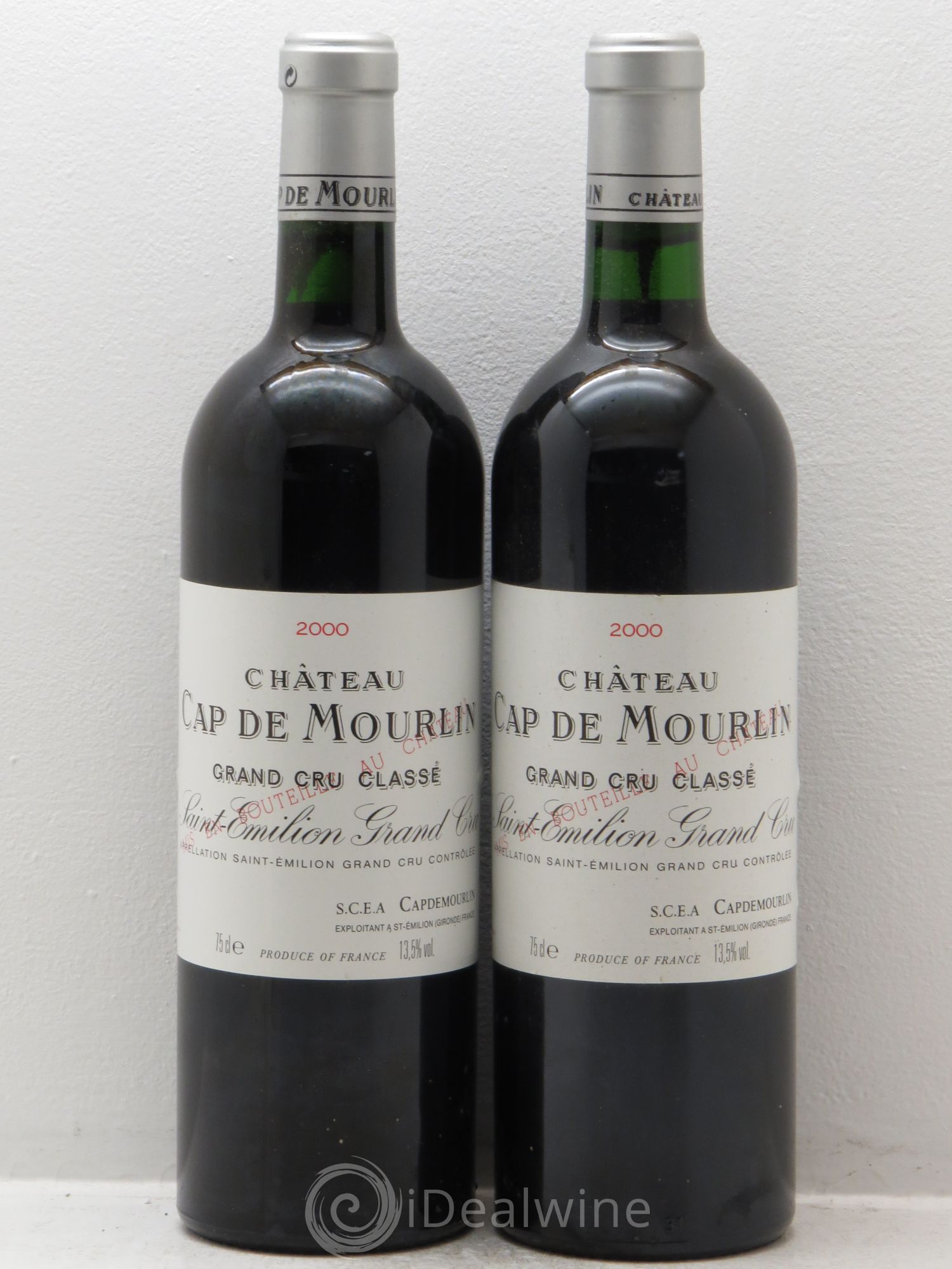 Château Cap de Mourlin Grand Cru Classé 2000 - Lot de 2 bouteilles - 0